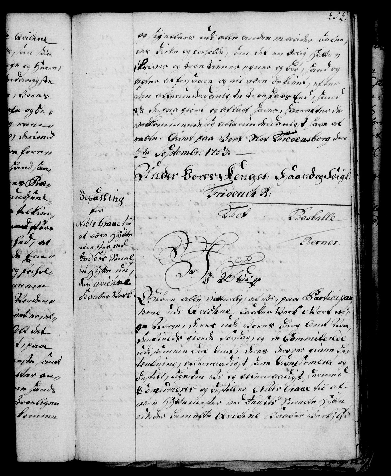 Rentekammeret, Kammerkanselliet, RA/EA-3111/G/Gg/Gge/L0003: Norsk bestallingsprotokoll med register (merket RK 53.27), 1745-1761, p. 252