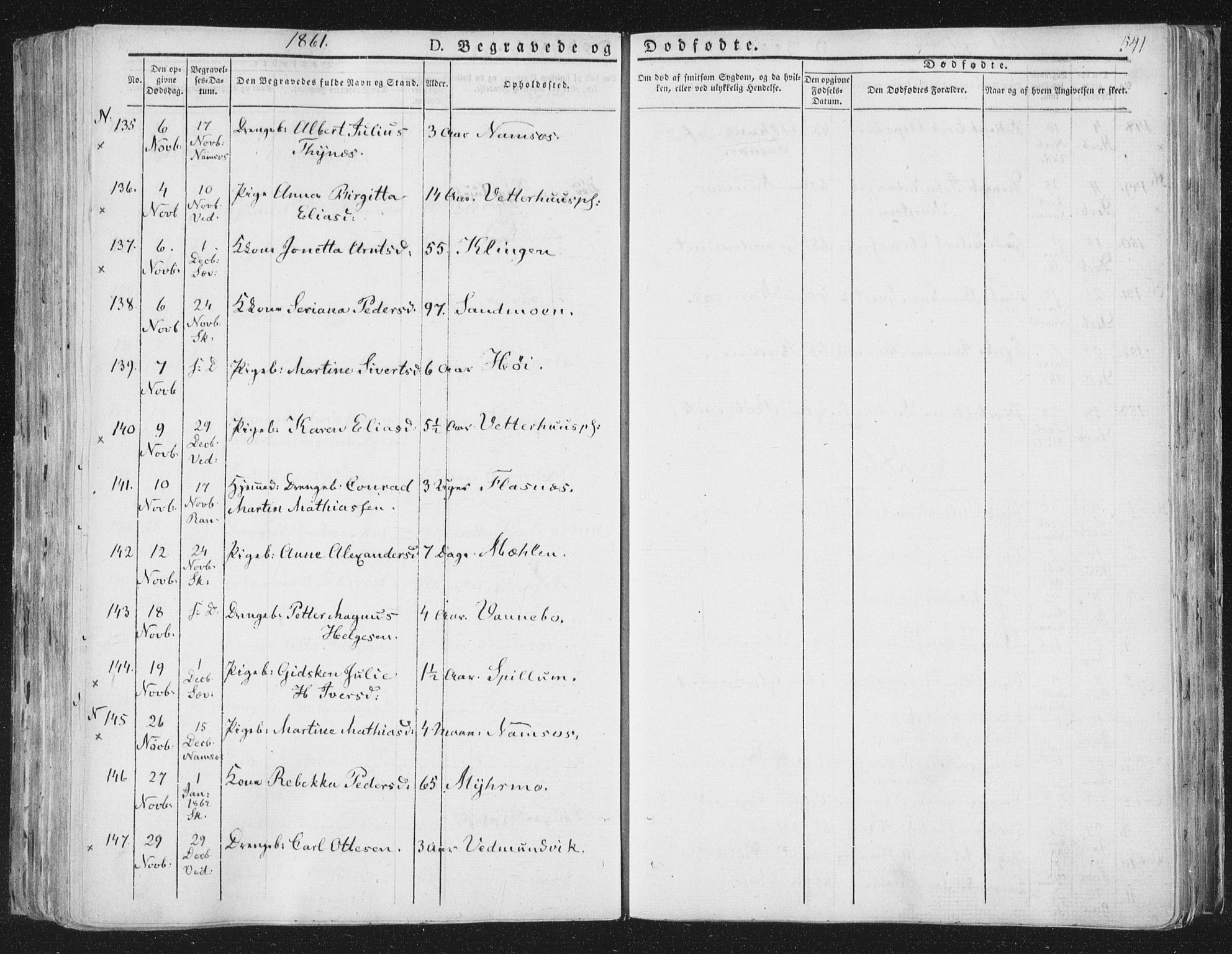 Ministerialprotokoller, klokkerbøker og fødselsregistre - Nord-Trøndelag, SAT/A-1458/764/L0552: Parish register (official) no. 764A07b, 1824-1865, p. 541
