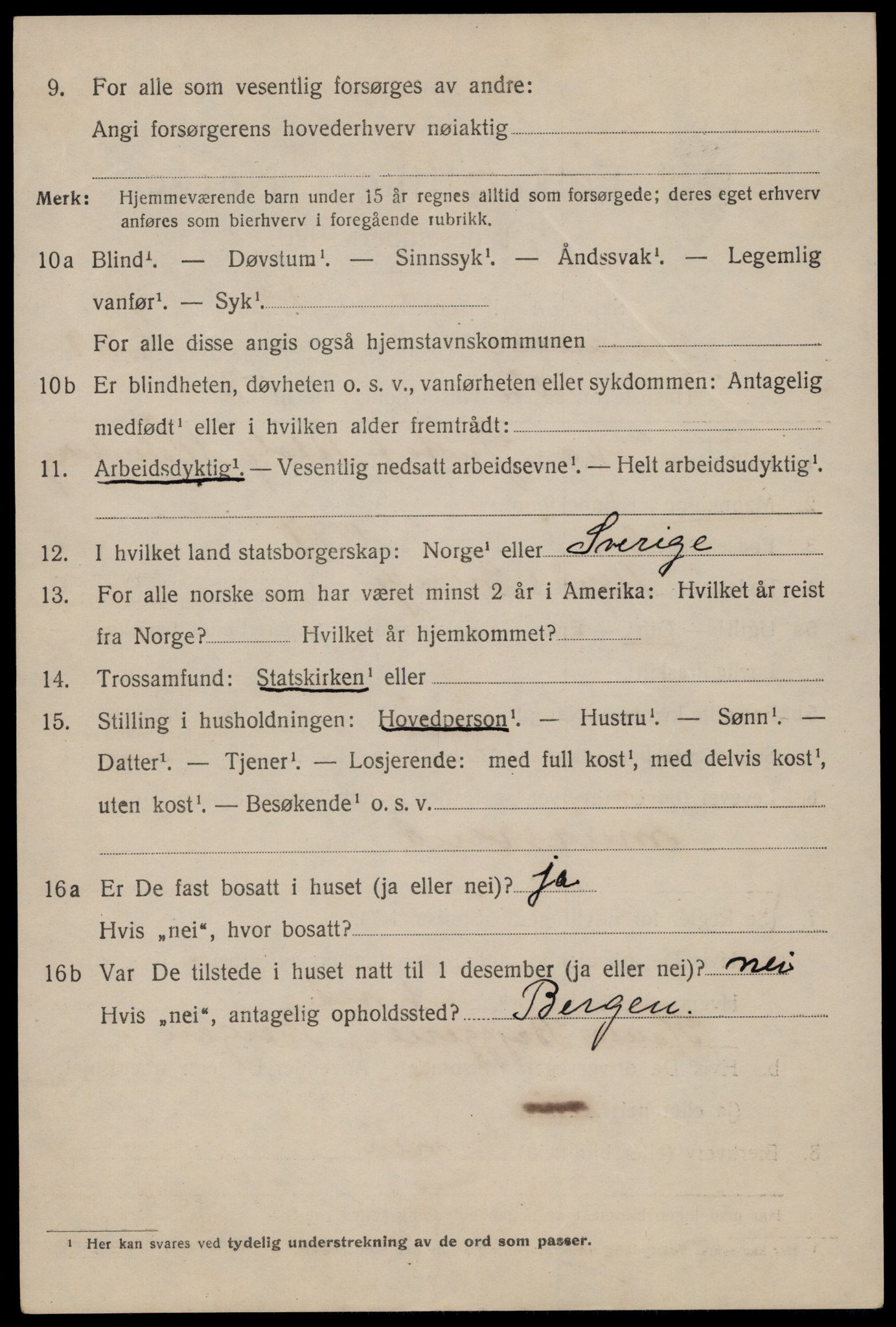 SAST, 1920 census for Stavanger, 1920, p. 84721