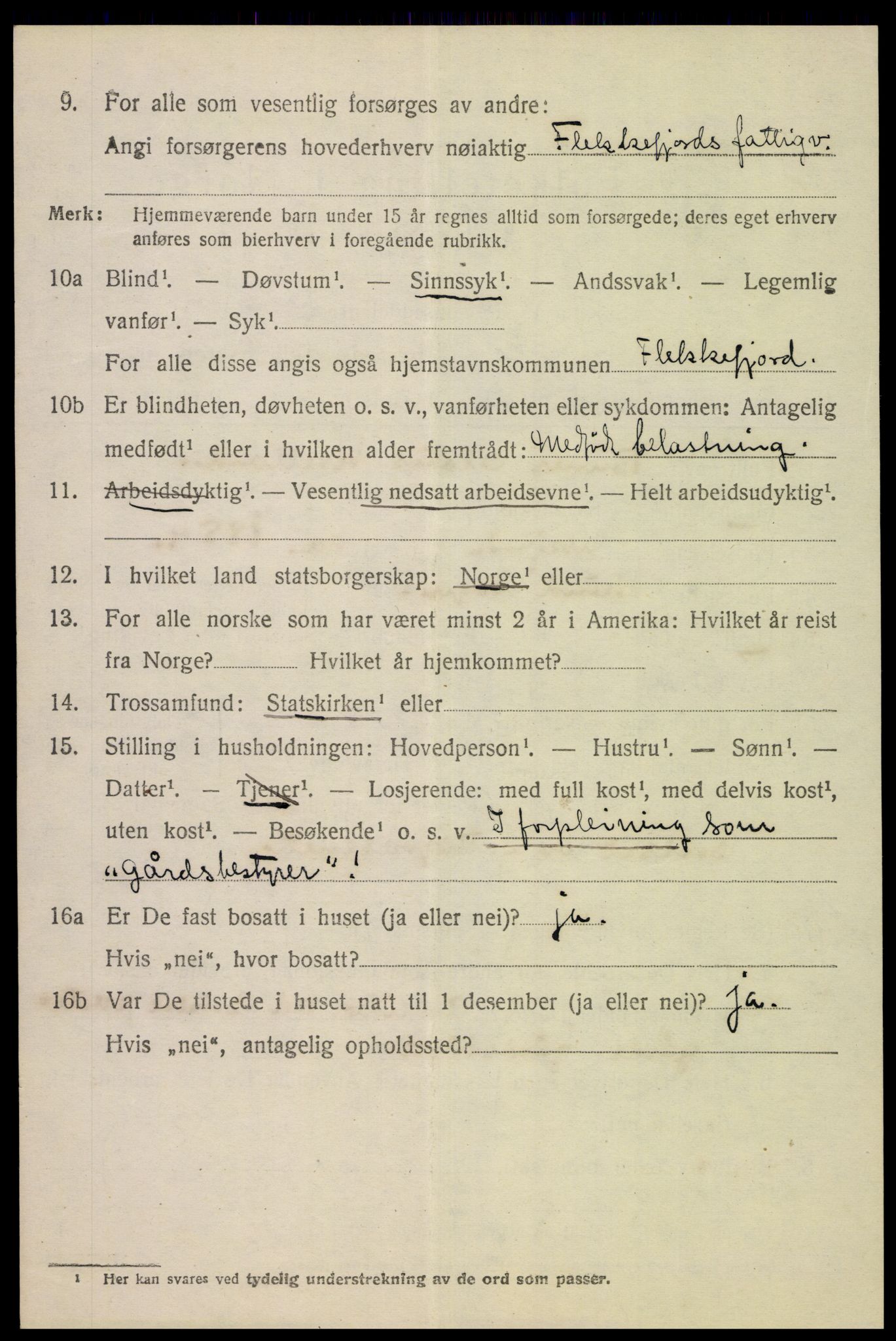 SAK, 1920 census for Bakke, 1920, p. 2215