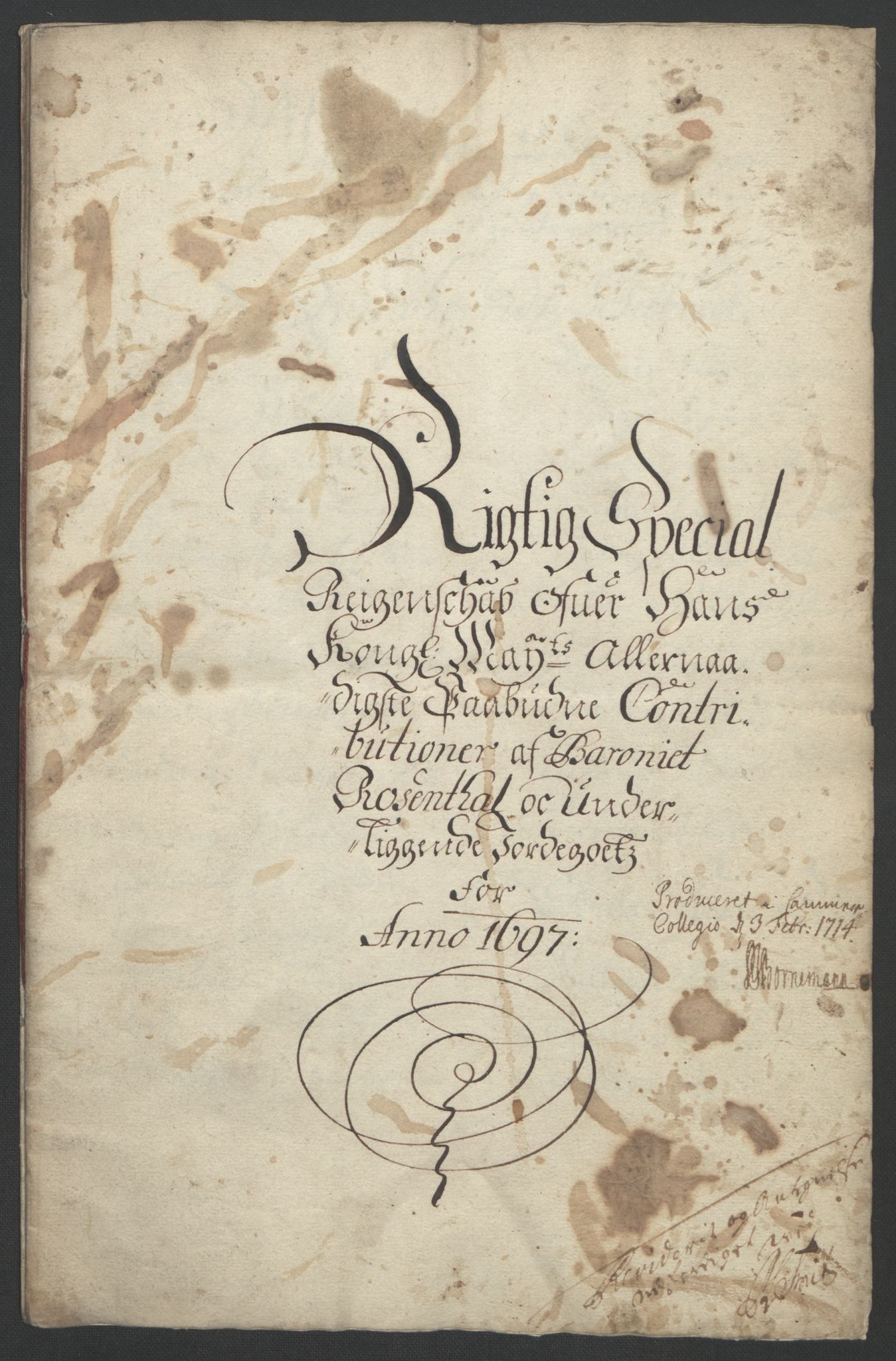Rentekammeret inntil 1814, Reviderte regnskaper, Fogderegnskap, RA/EA-4092/R49/L3138: Fogderegnskap Rosendal Baroni, 1691-1714, p. 55