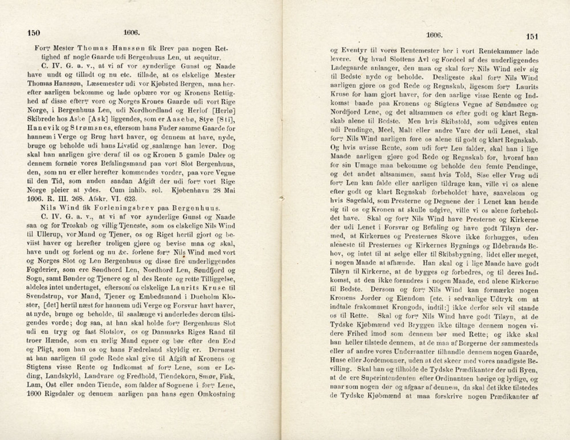 Publikasjoner utgitt av Det Norske Historiske Kildeskriftfond, PUBL/-/-/-: Norske Rigs-Registranter, bind 4, 1603-1618, p. 150-151