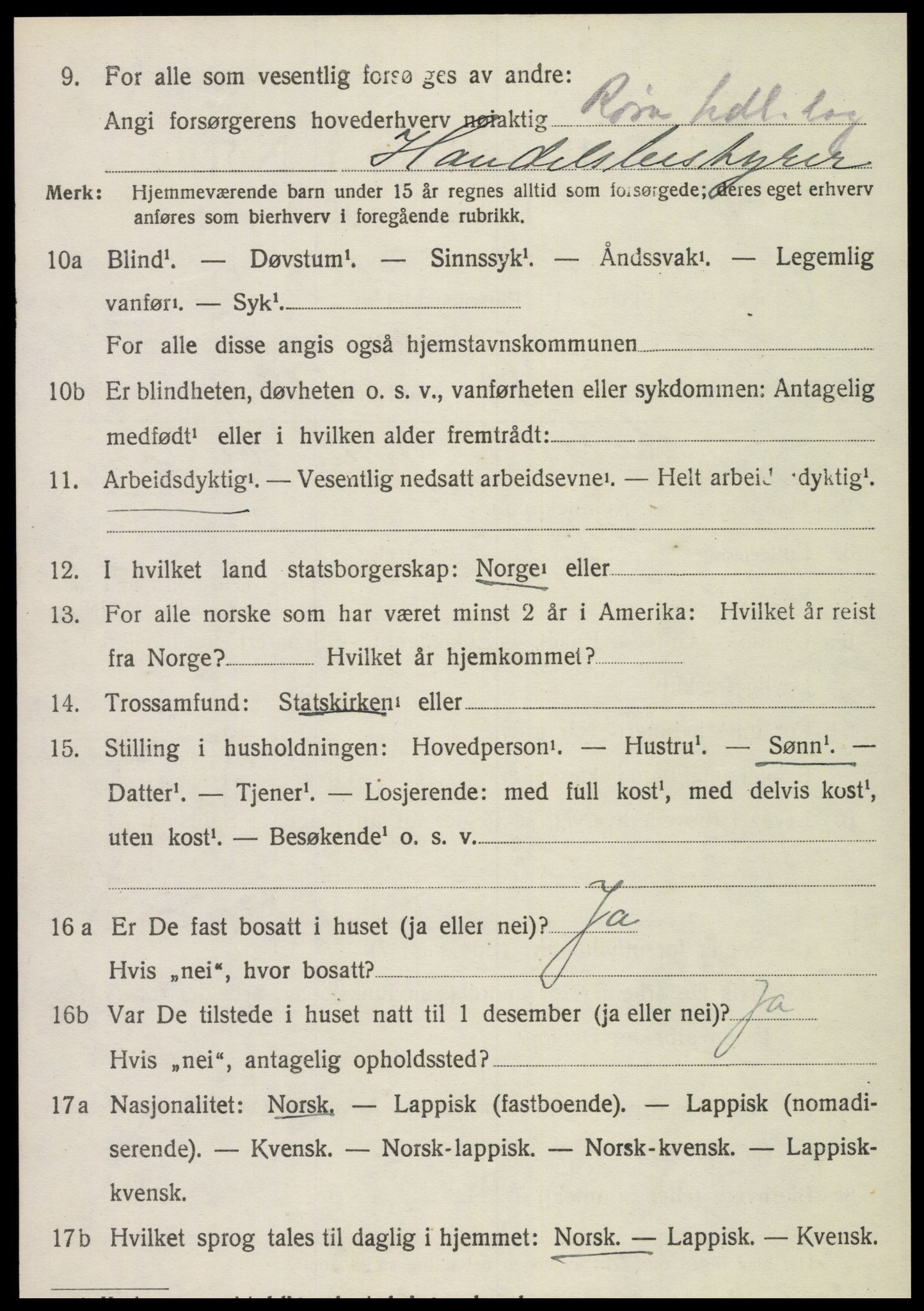SAT, 1920 census for Røra, 1920, p. 1460