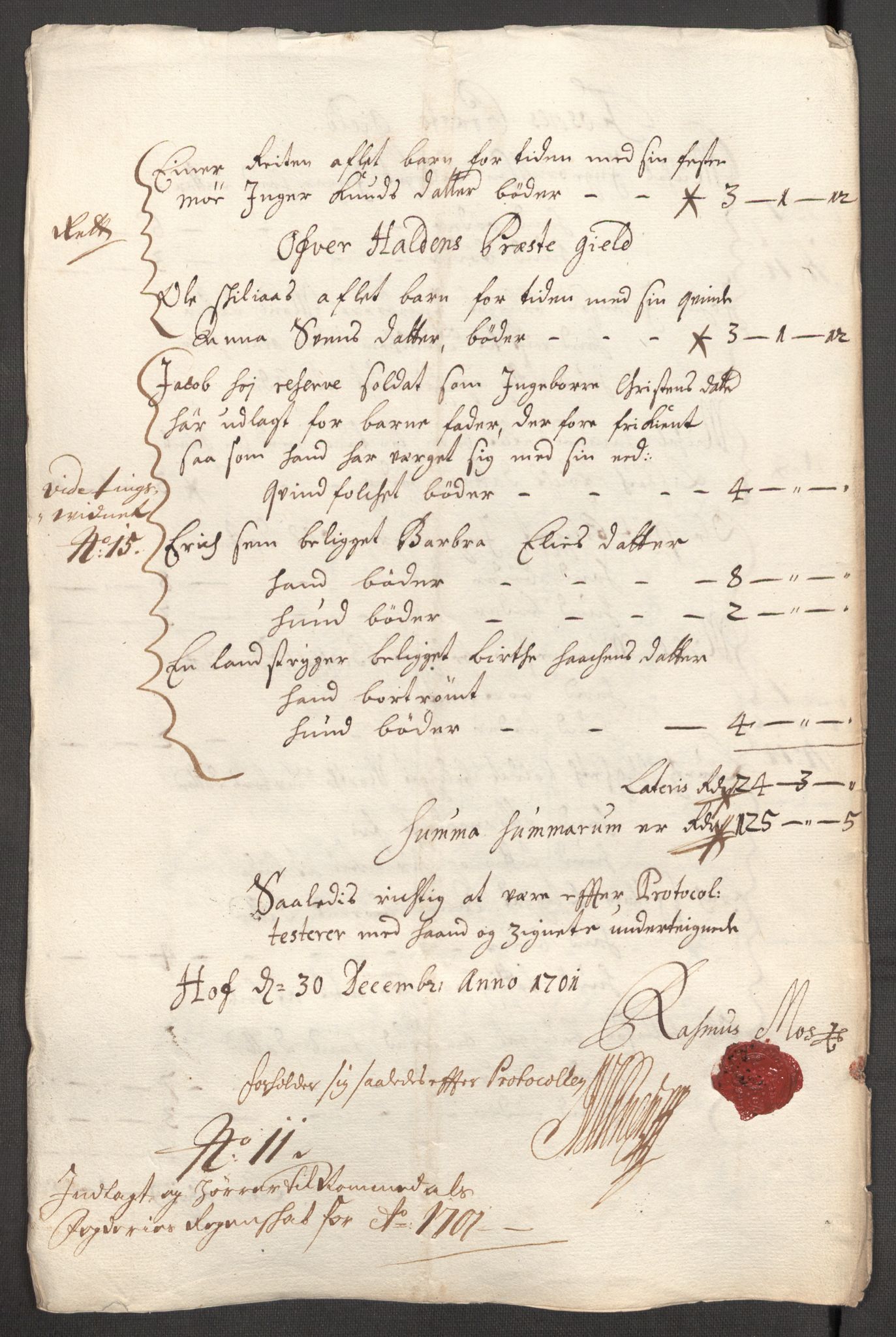 Rentekammeret inntil 1814, Reviderte regnskaper, Fogderegnskap, AV/RA-EA-4092/R64/L4427: Fogderegnskap Namdal, 1701-1702, p. 128