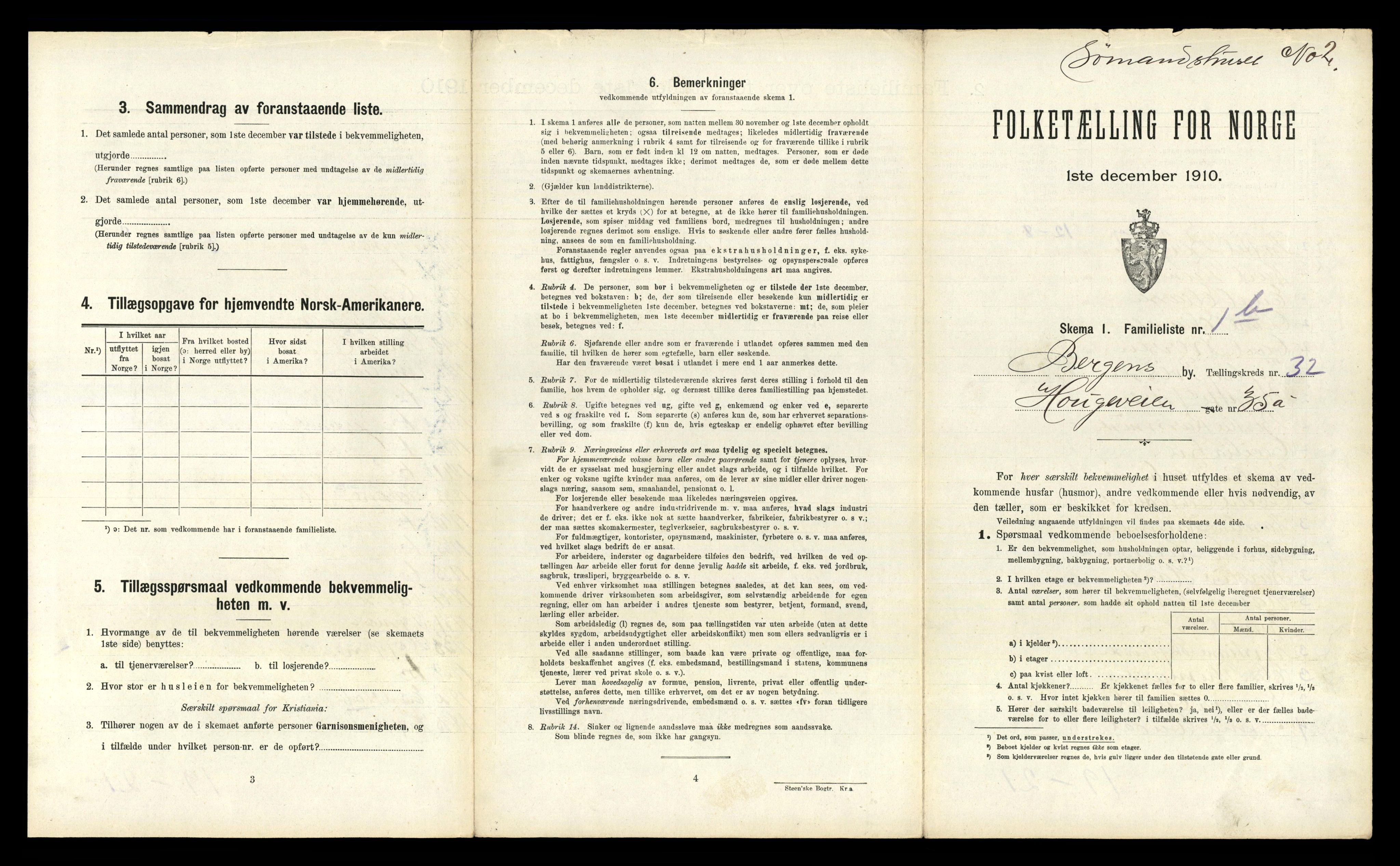 RA, 1910 census for Bergen, 1910, p. 10911