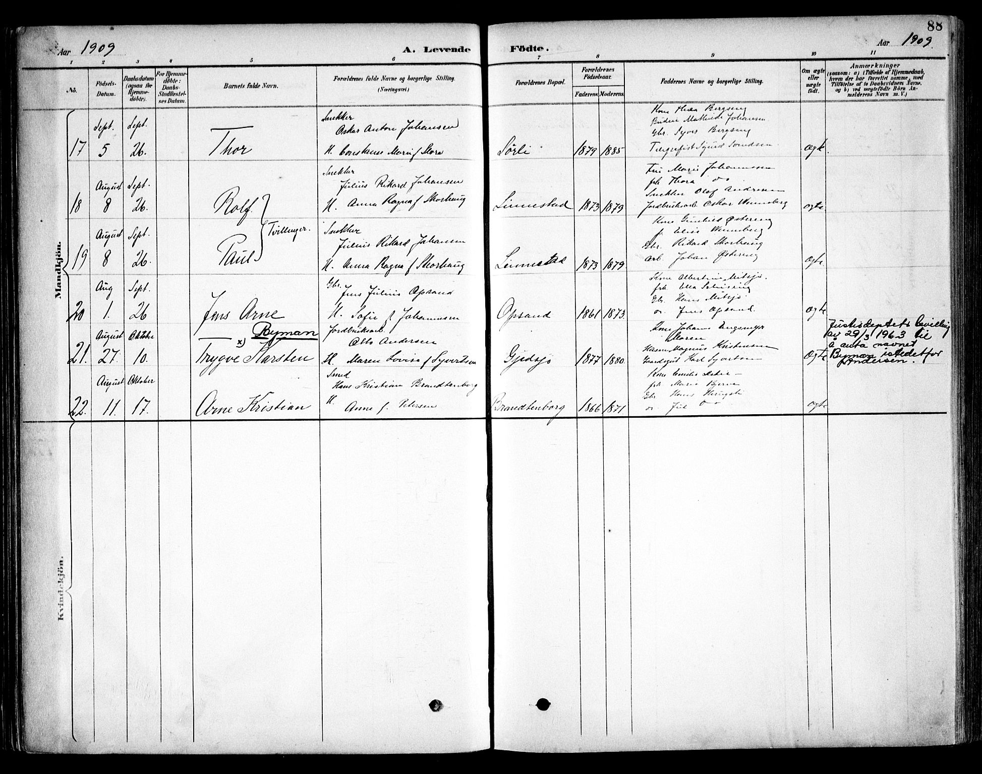 Kråkstad prestekontor Kirkebøker, AV/SAO-A-10125a/F/Fb/L0002: Parish register (official) no. II 2, 1893-1917, p. 88