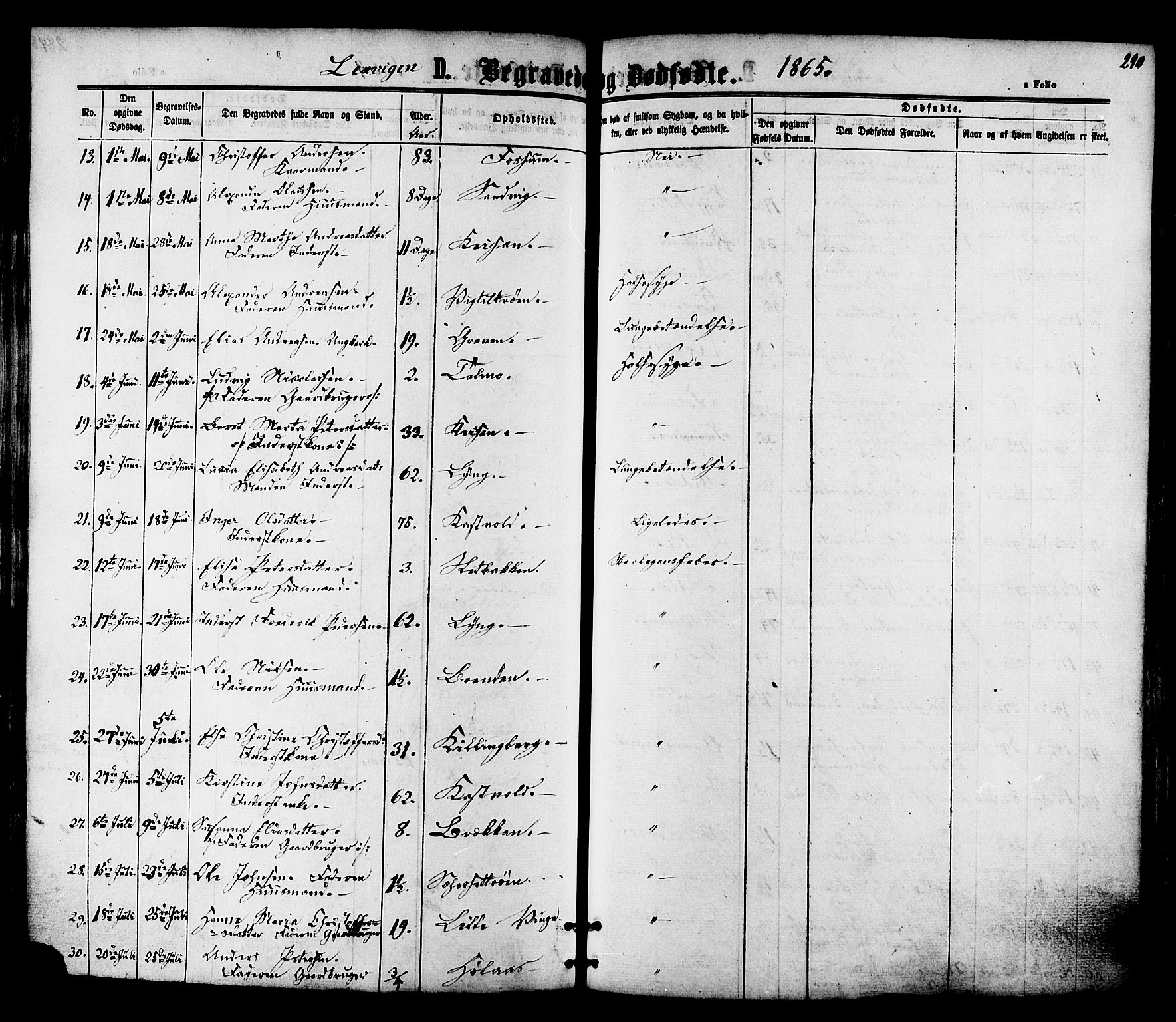 Ministerialprotokoller, klokkerbøker og fødselsregistre - Nord-Trøndelag, AV/SAT-A-1458/701/L0009: Parish register (official) no. 701A09 /1, 1864-1882, p. 290