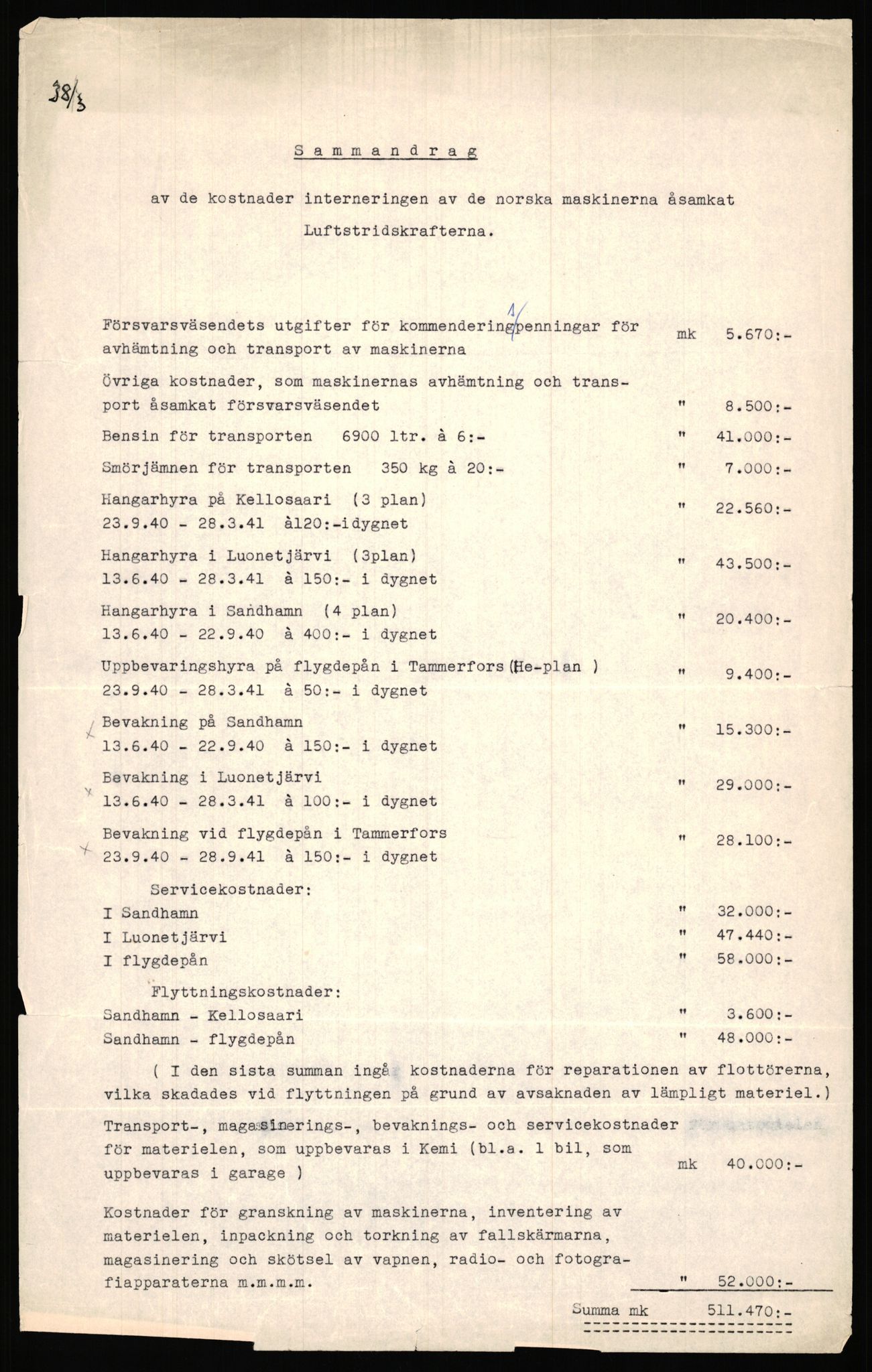 Forsvaret, Forsvarets krigshistoriske avdeling, AV/RA-RAFA-2017/Y/Ya/L0006: II-C-11-11,2 - Utenriksdepartementet.  Legasjonen i Helsingfors., 1940-1946, p. 118