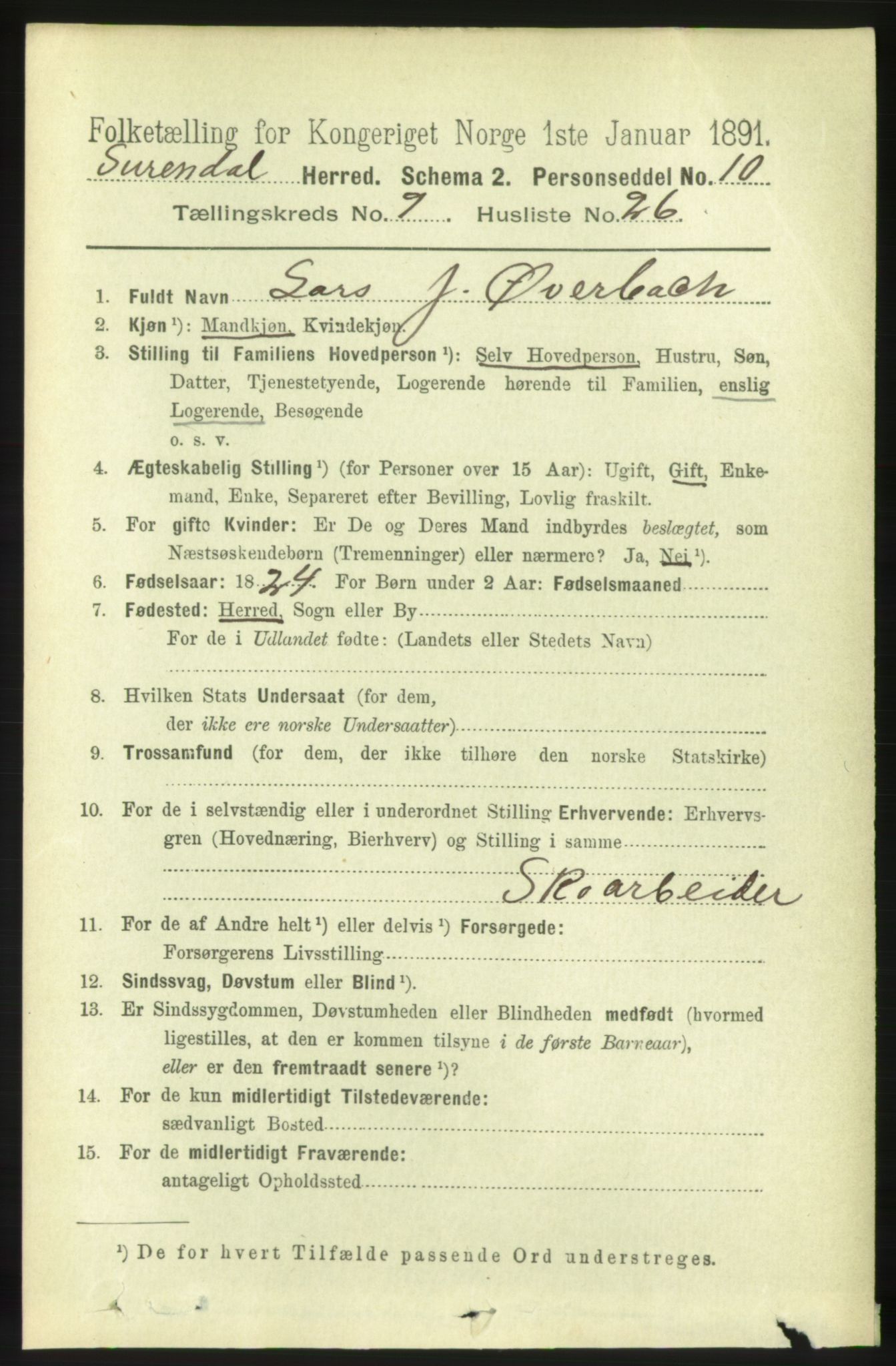 RA, 1891 census for 1566 Surnadal, 1891, p. 2502