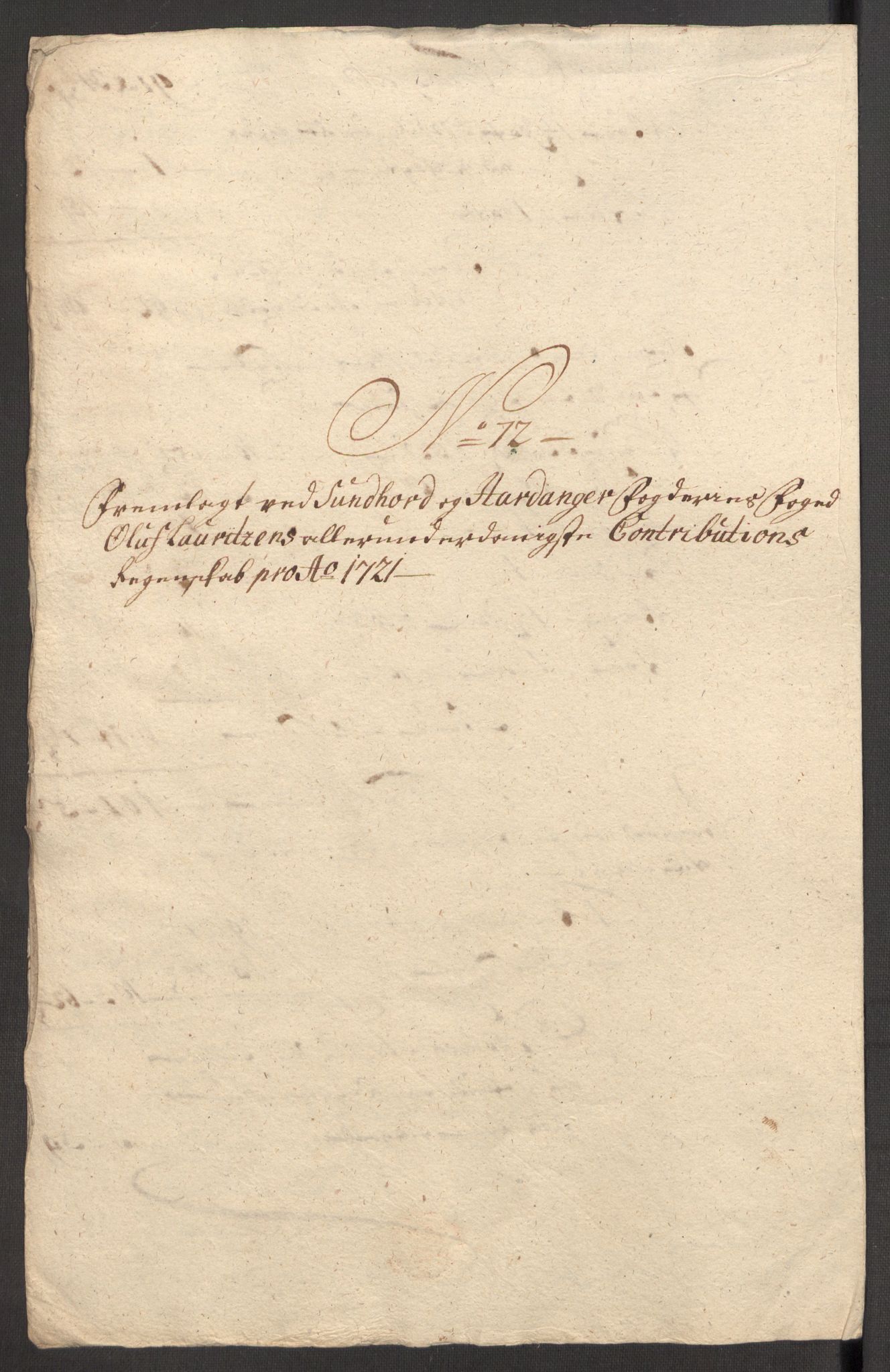 Rentekammeret inntil 1814, Reviderte regnskaper, Fogderegnskap, AV/RA-EA-4092/R48/L3000: Fogderegnskap Sunnhordland og Hardanger, 1721, p. 411