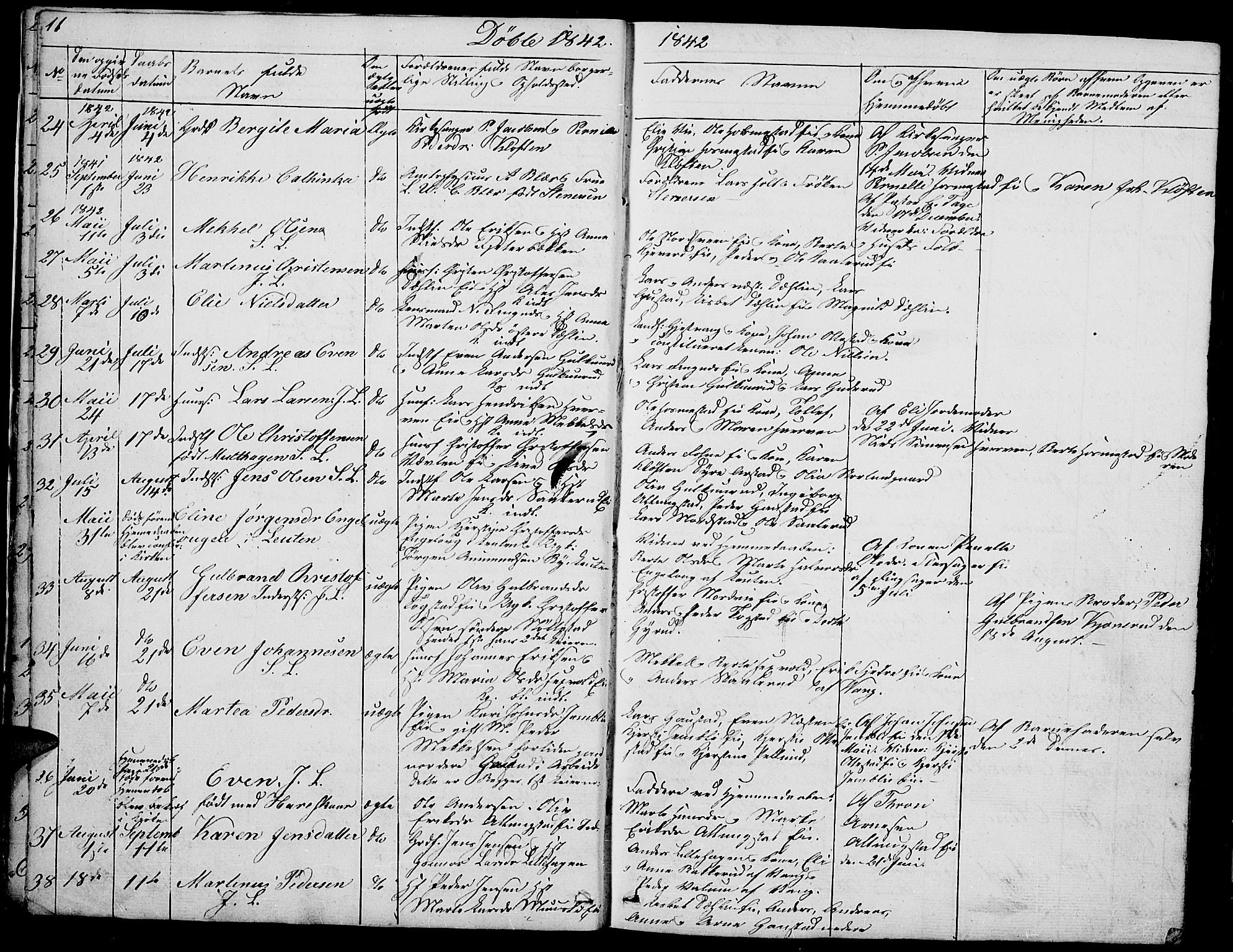 Stange prestekontor, AV/SAH-PREST-002/L/L0002: Parish register (copy) no. 2, 1838-1879, p. 11