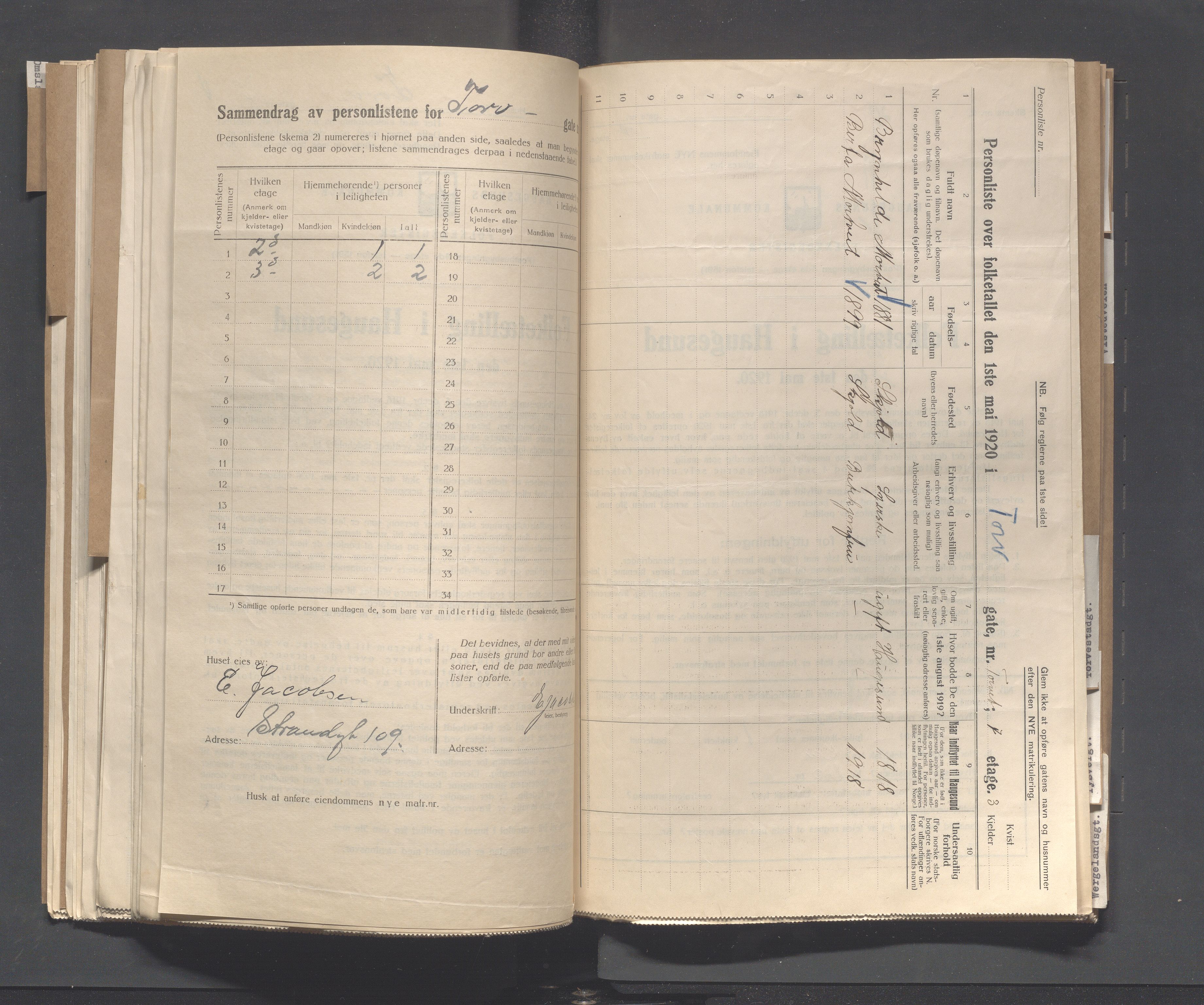 IKAR, Local census 1.5.1920 for Haugesund, 1920, p. 5228