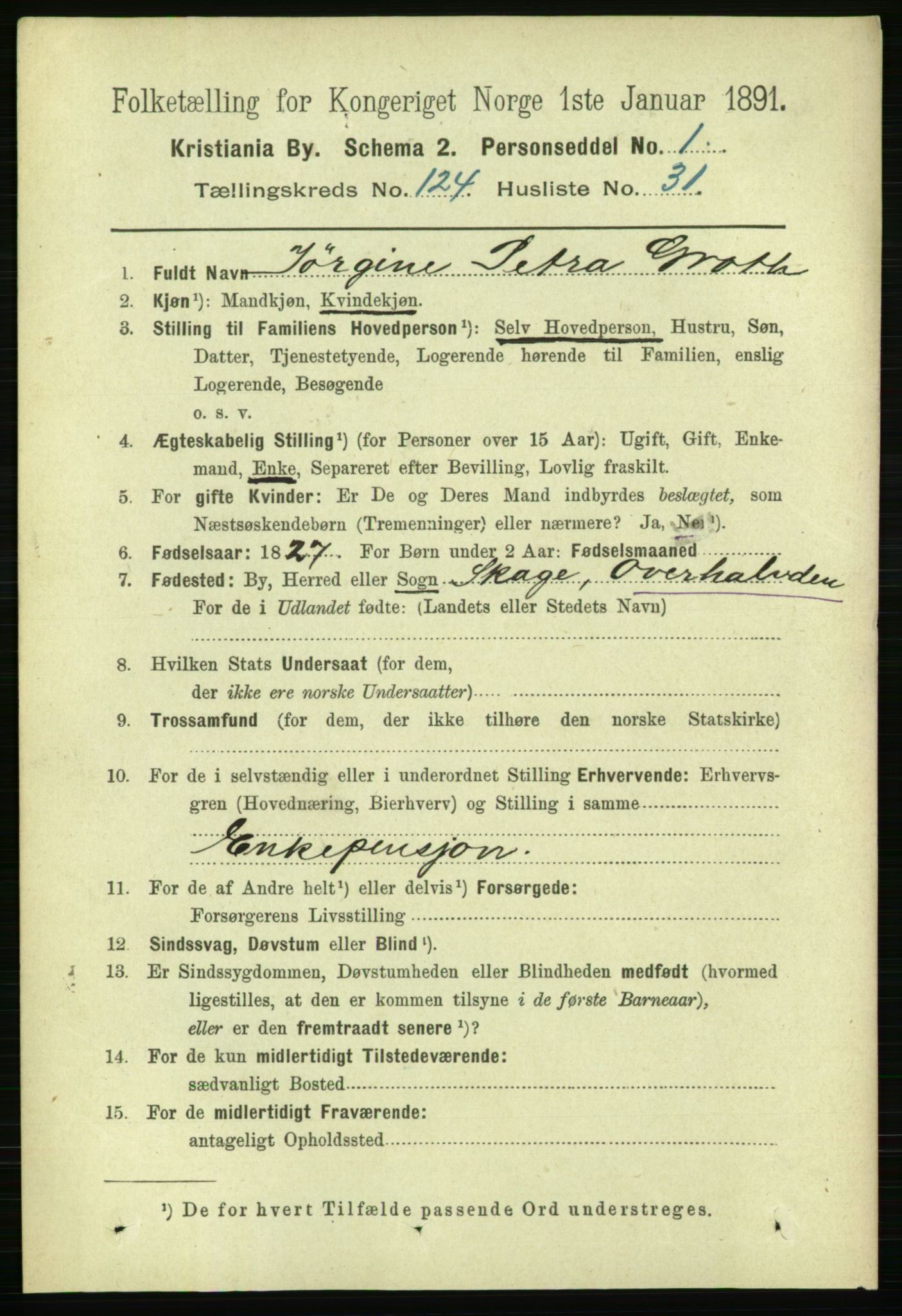 RA, 1891 census for 0301 Kristiania, 1891, p. 66077