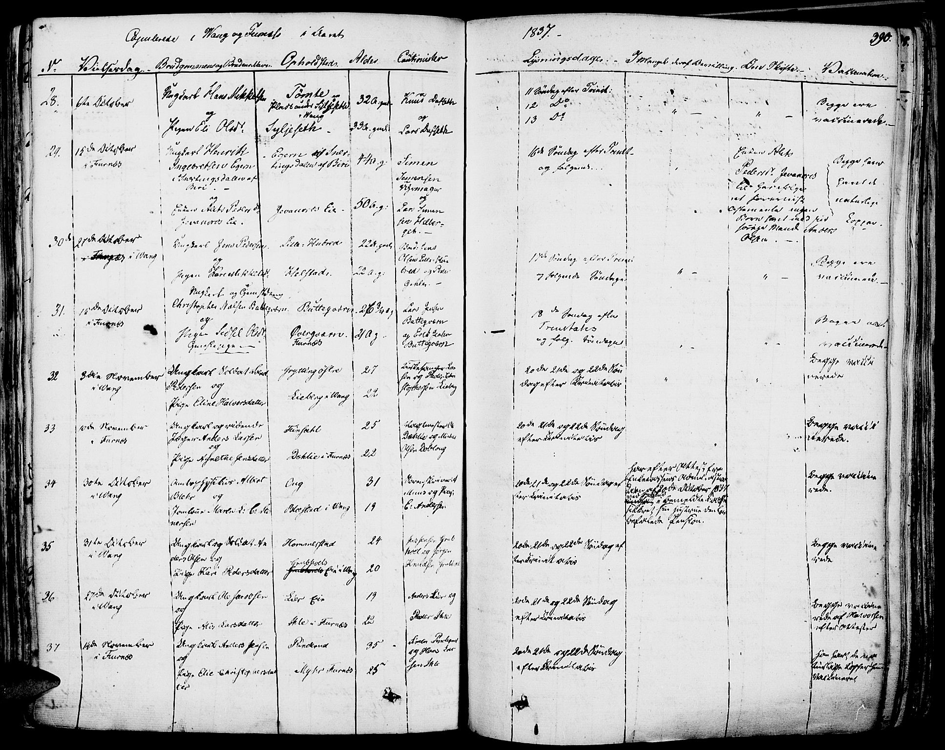 Vang prestekontor, Hedmark, AV/SAH-PREST-008/H/Ha/Haa/L0009: Parish register (official) no. 9, 1826-1841, p. 390