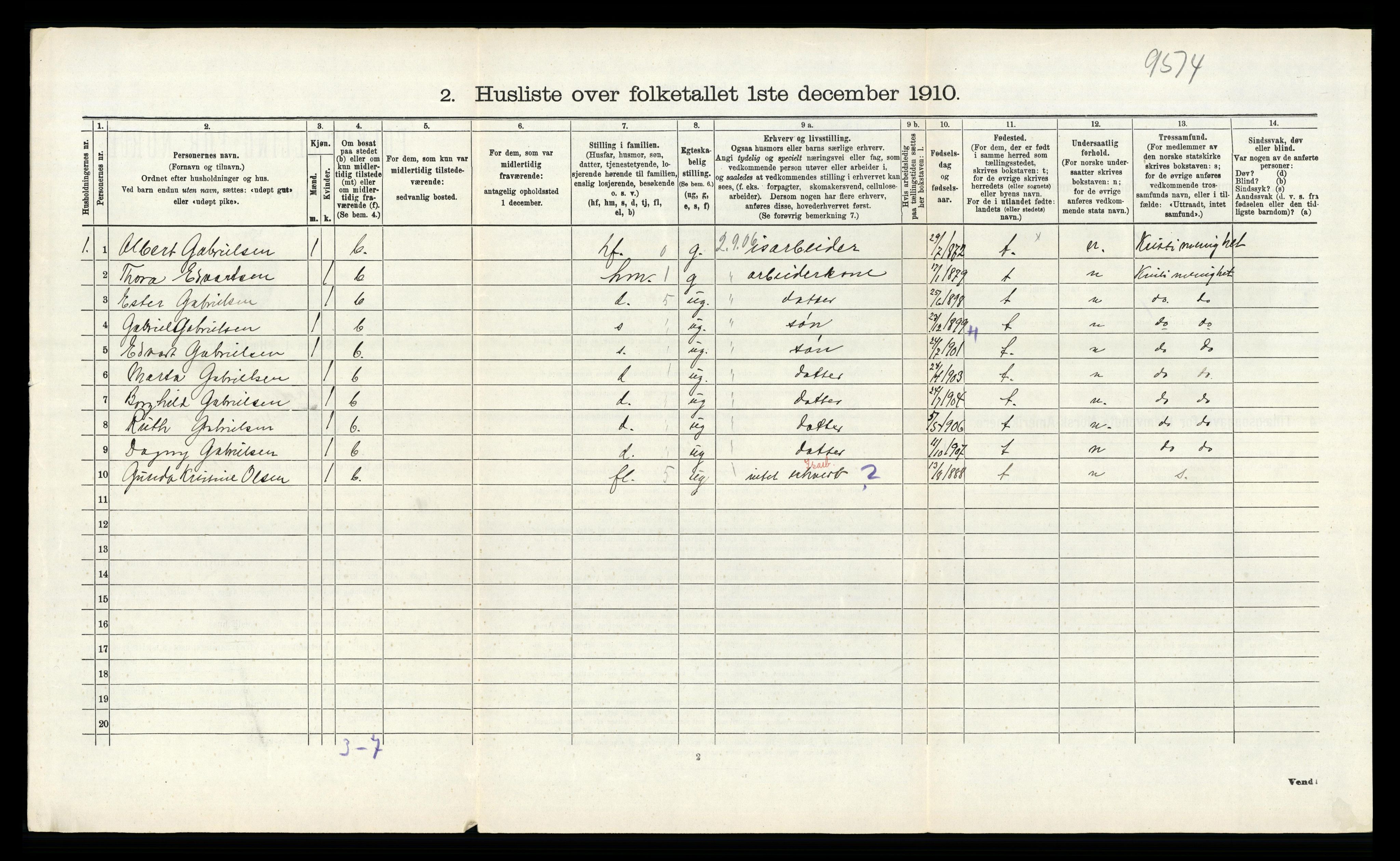 RA, 1910 census for Røyken, 1910, p. 960