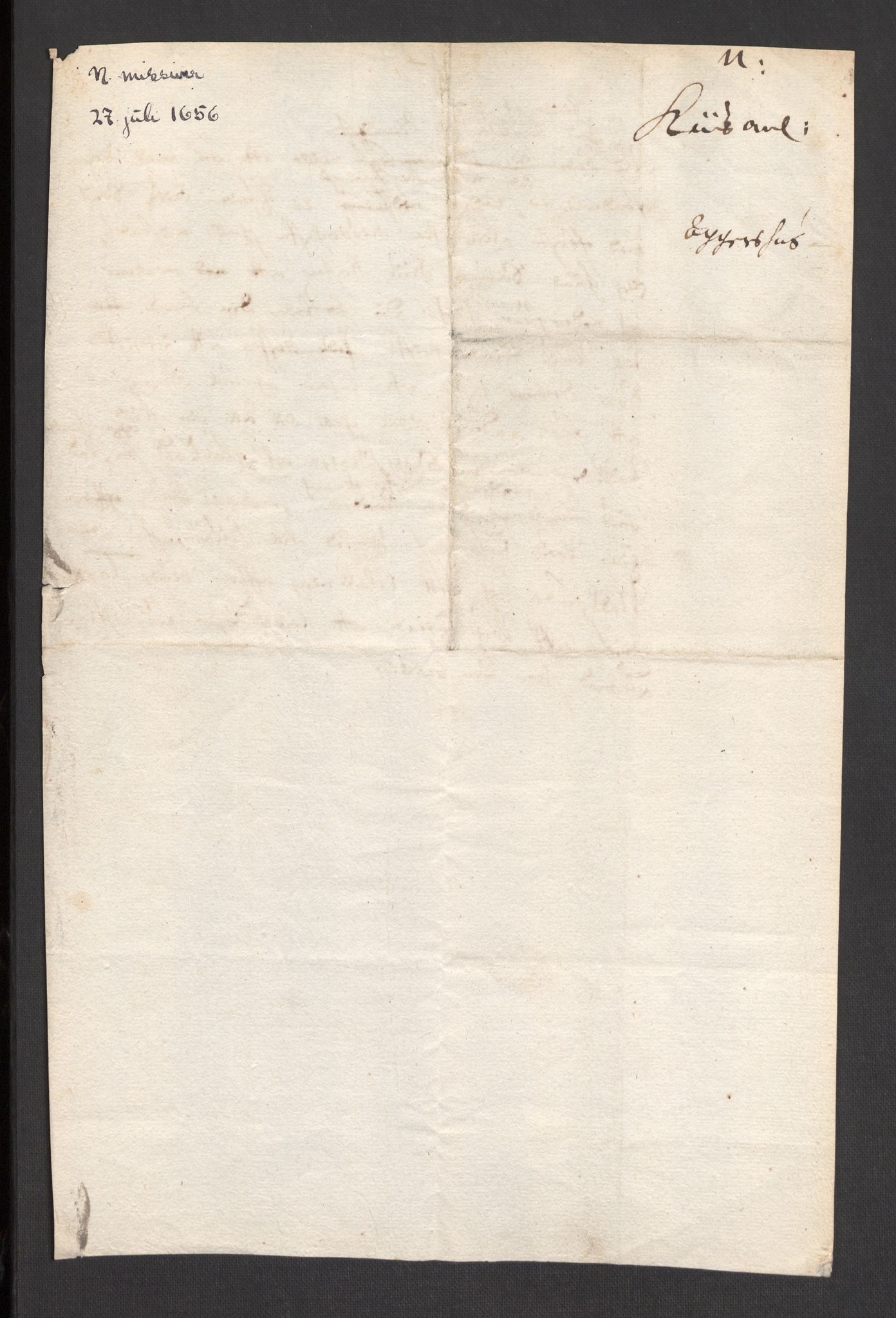 Danske Kanselli 1572-1799, AV/RA-EA-3023/F/Fc/Fcc/Fcca/L0017: Norske innlegg 1572-1799, 1656, p. 110