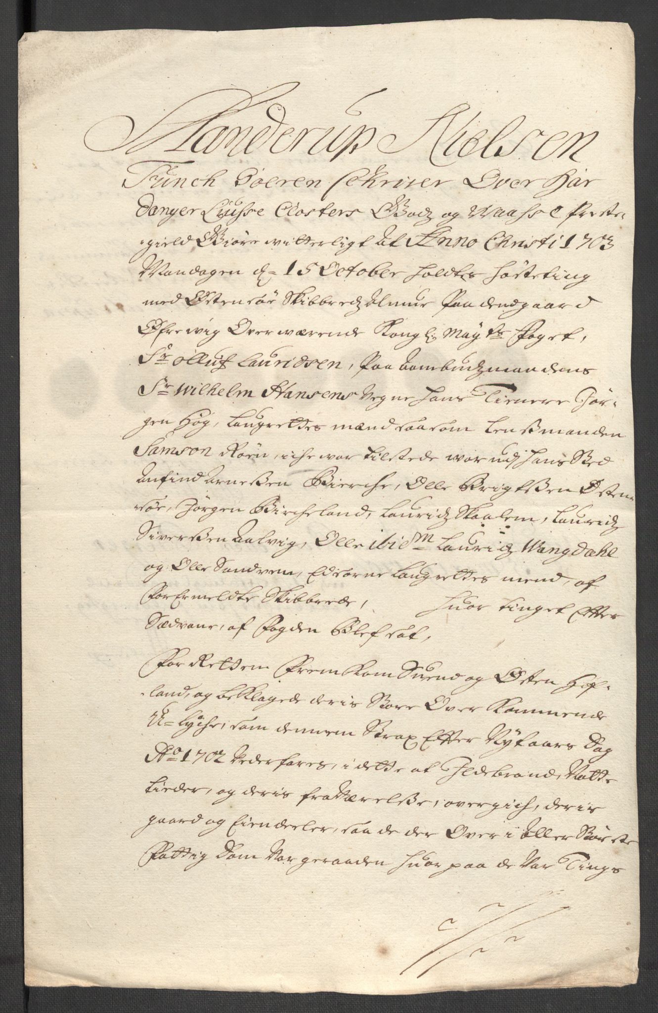 Rentekammeret inntil 1814, Reviderte regnskaper, Fogderegnskap, AV/RA-EA-4092/R48/L2981: Fogderegnskap Sunnhordland og Hardanger, 1703, p. 250