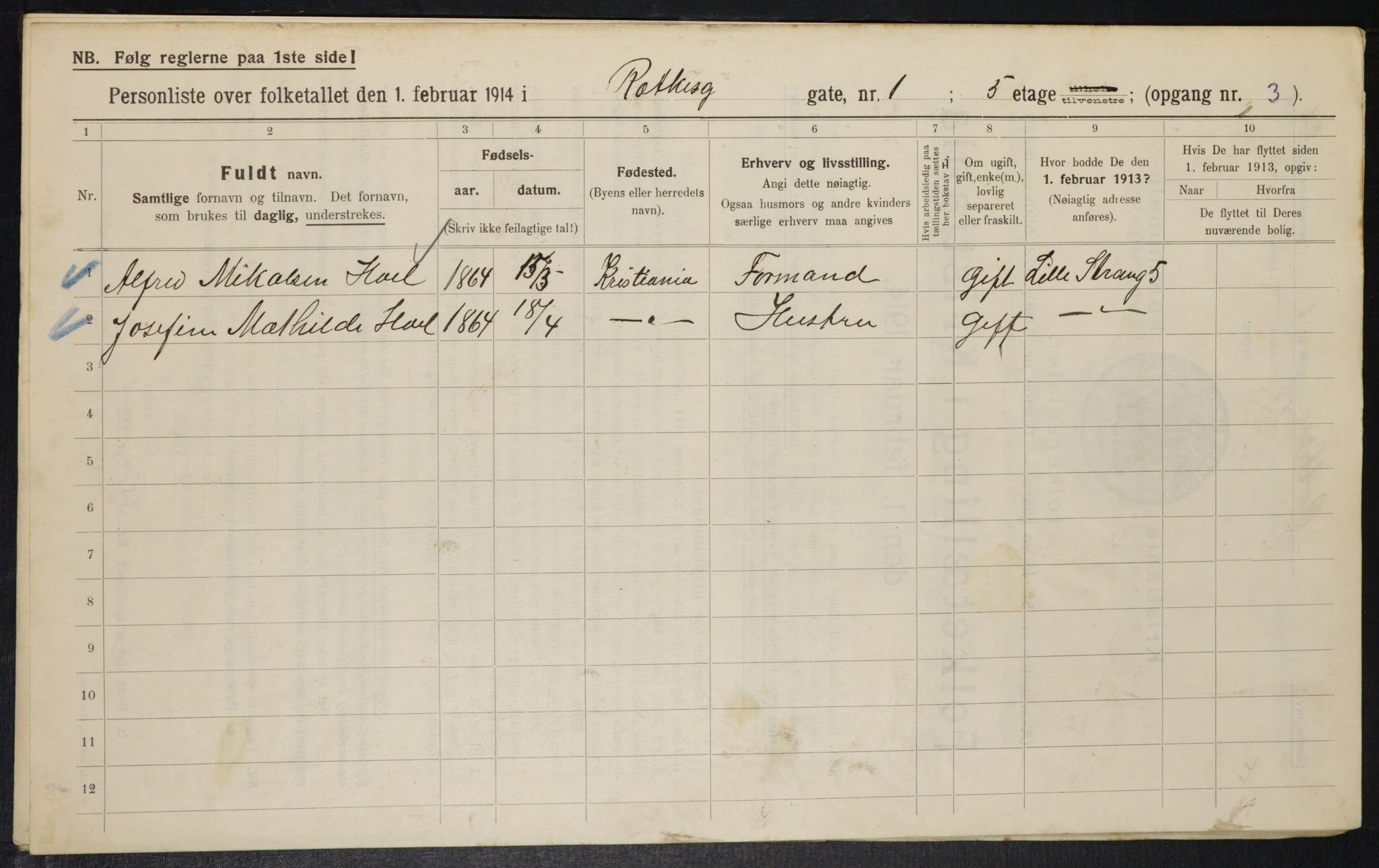 OBA, Municipal Census 1914 for Kristiania, 1914, p. 81830