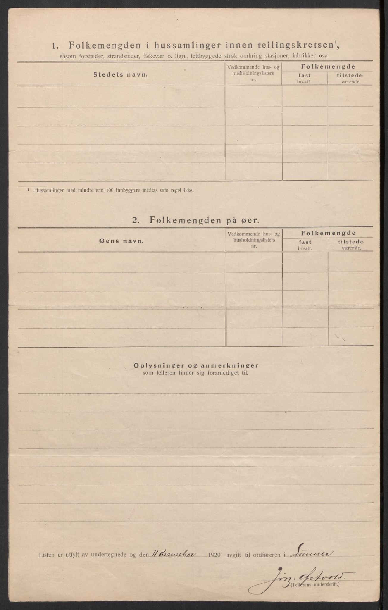 SAH, 1920 census for Lunner, 1920, p. 18