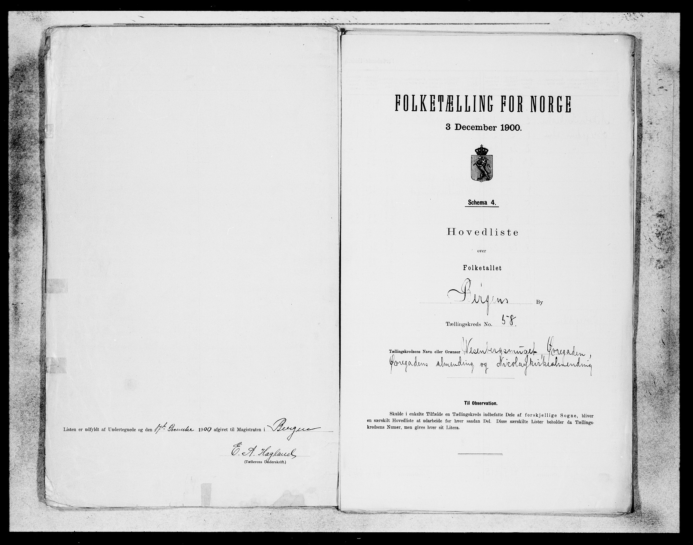 SAB, 1900 census for Bergen, 1900, p. 116