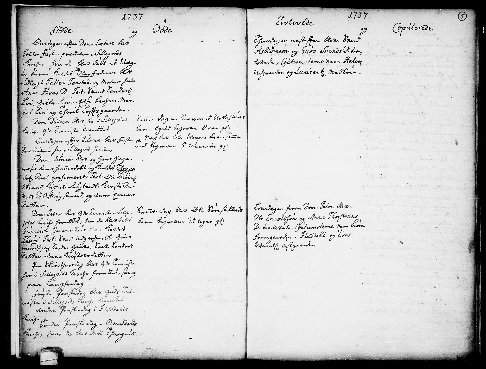 Seljord kirkebøker, SAKO/A-20/F/Fa/L0005: Parish register (official) no. I 5, 1737-1743, p. 5
