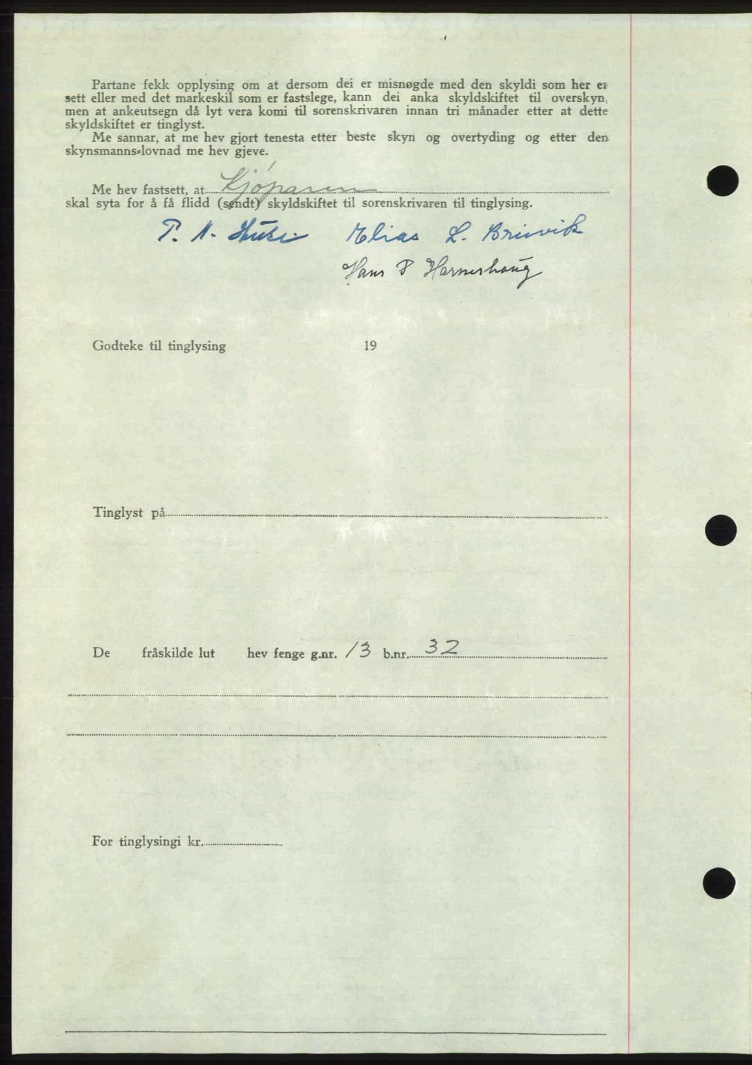 Romsdal sorenskriveri, SAT/A-4149/1/2/2C: Mortgage book no. A24, 1947-1947, Diary no: : 2839/1947