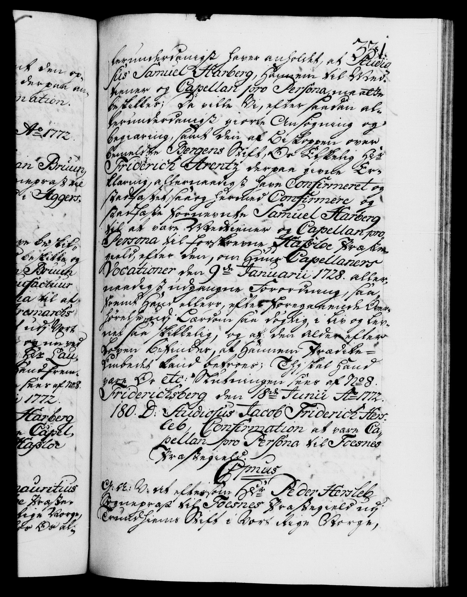 Danske Kanselli 1572-1799, AV/RA-EA-3023/F/Fc/Fca/Fcaa/L0045: Norske registre "Norske eller 3. dept.s åpne brev, 1771-1773, p. 331a