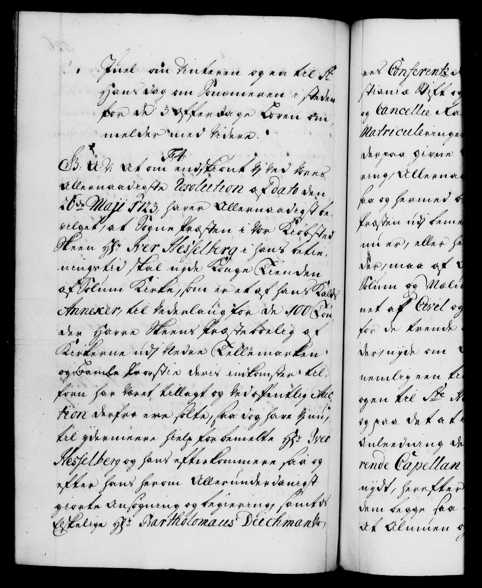 Danske Kanselli 1572-1799, AV/RA-EA-3023/F/Fc/Fca/Fcaa/L0024: Norske registre, 1723-1725, p. 526b