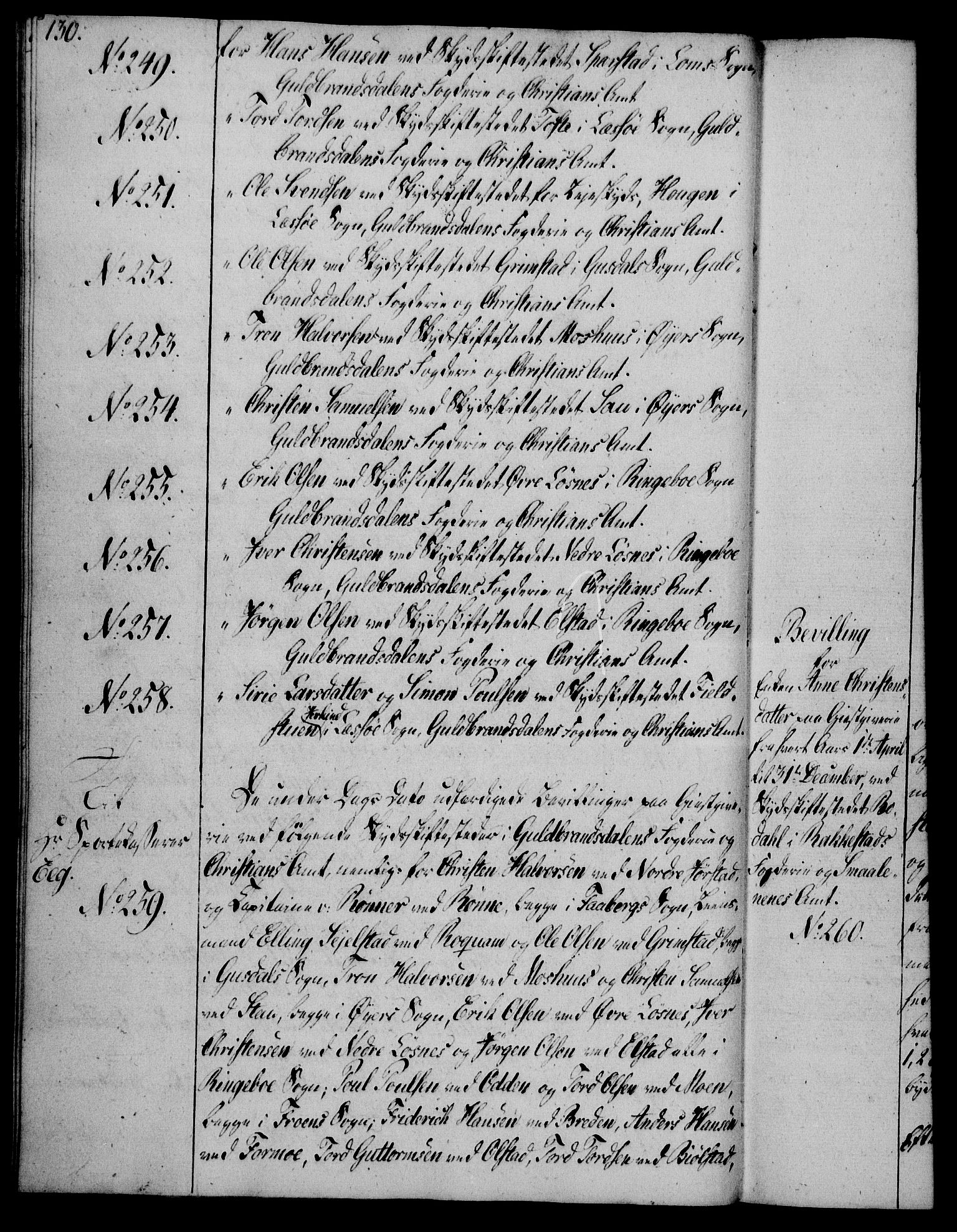 Rentekammeret, Kammerkanselliet, AV/RA-EA-3111/G/Gg/Gga/L0019: Norsk ekspedisjonsprotokoll med register (merket RK 53.19), 1807-1810, p. 130