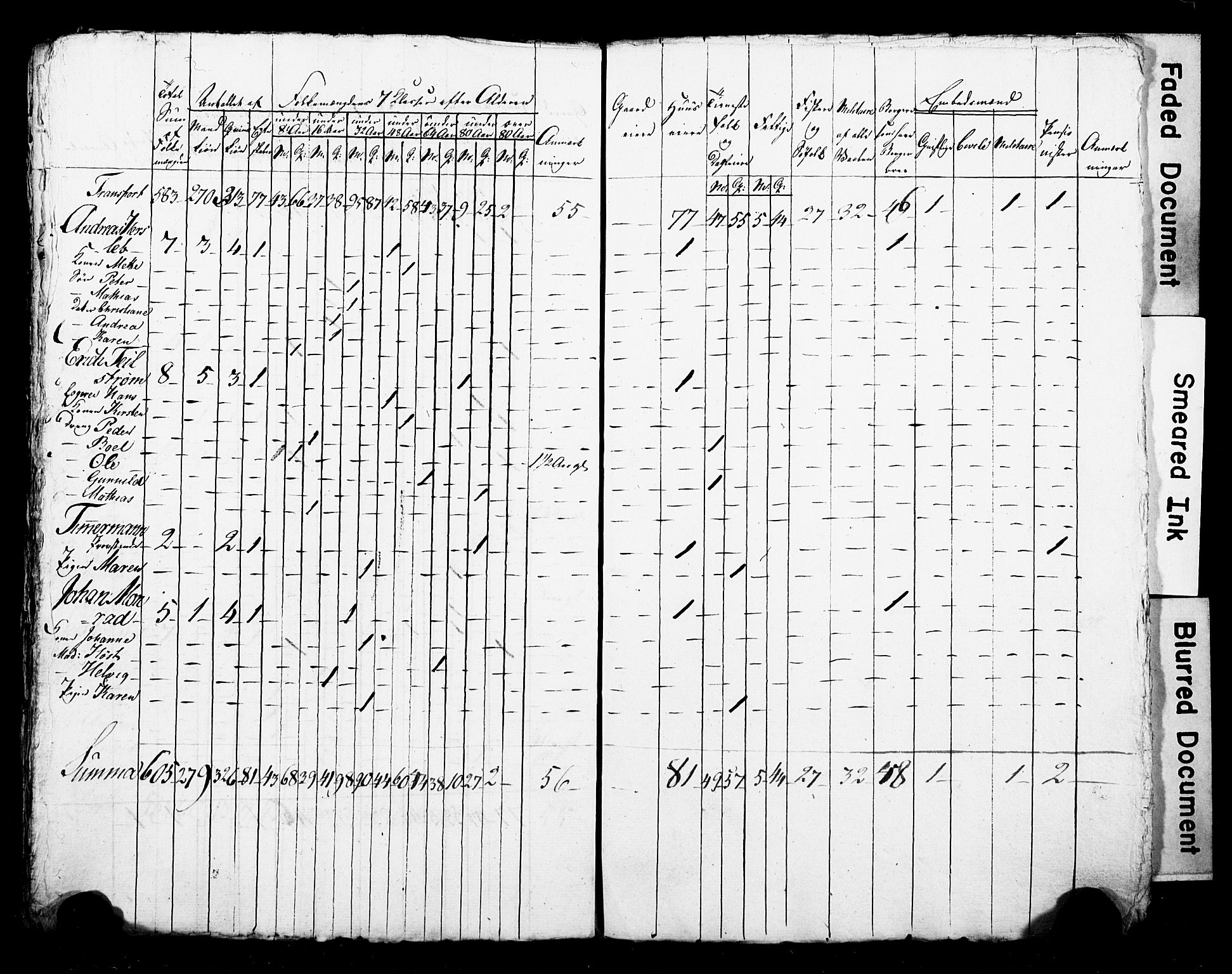 LOK, Census 1815 for Skien, 1815, p. 56