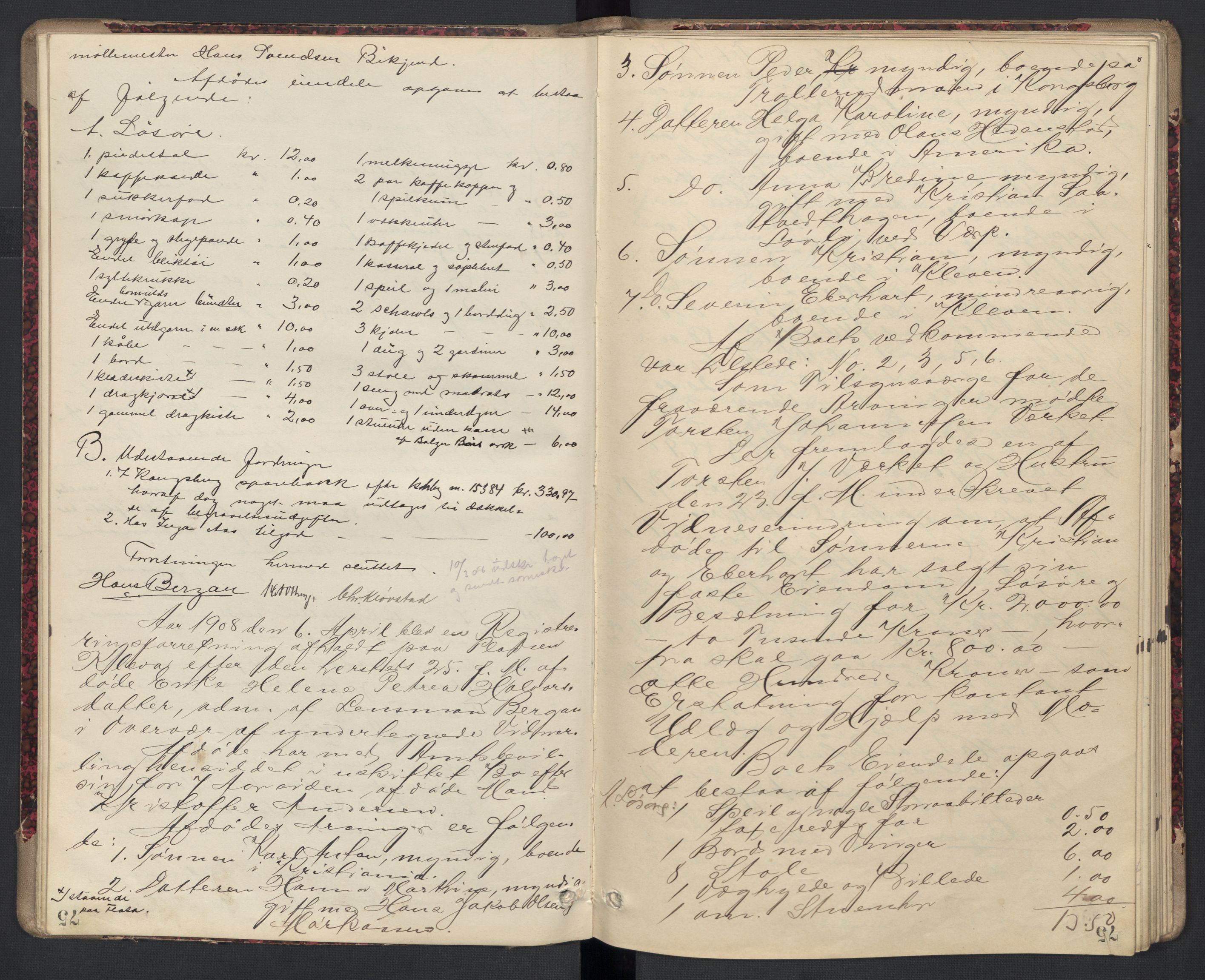 Øvre Sandsvær lensmannskontor, AV/SAKO-A-514/H/Hb/L0003: Registreringsprotokoll, 1905-1918