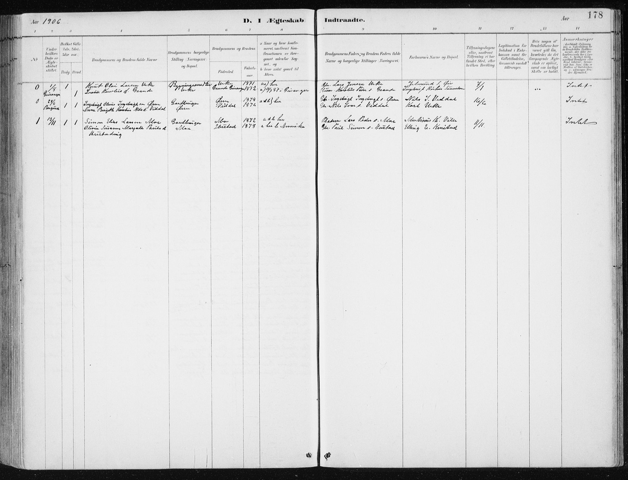 Ministerialprotokoller, klokkerbøker og fødselsregistre - Møre og Romsdal, SAT/A-1454/515/L0215: Parish register (copy) no. 515C02, 1884-1906, p. 178