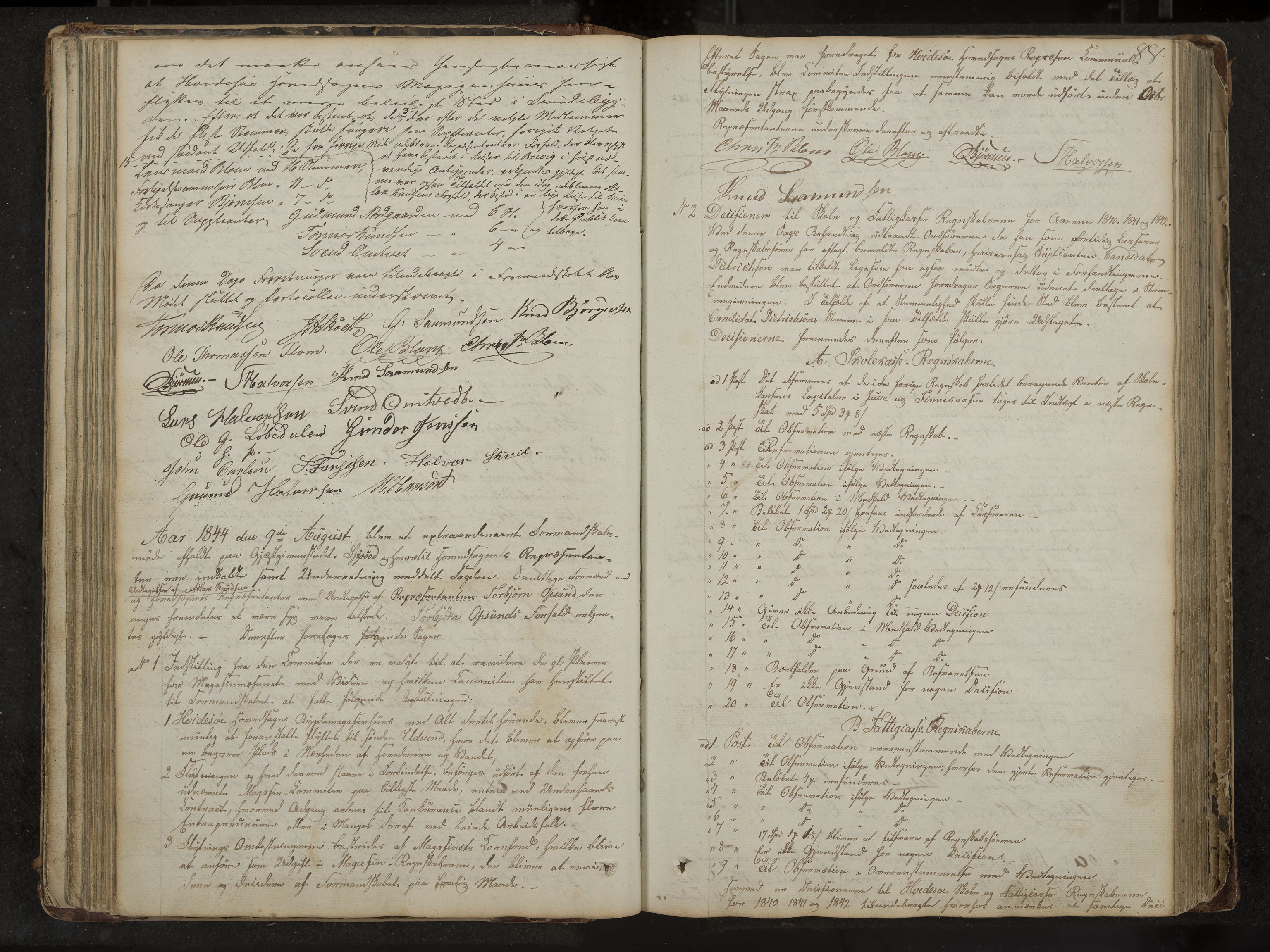 Kviteseid formannskap og sentraladministrasjon, IKAK/0829021/A/Aa/L0001: Møtebok med register, 1837-1866, p. 88