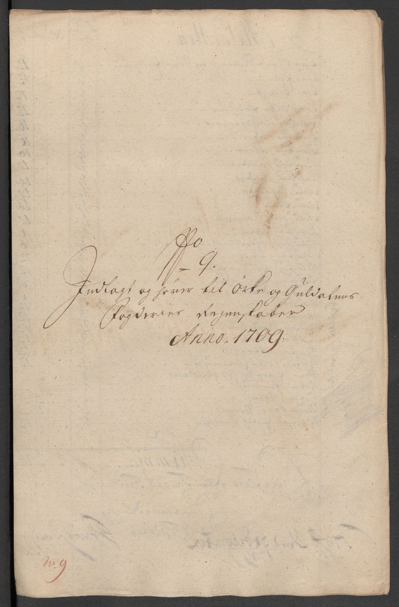 Rentekammeret inntil 1814, Reviderte regnskaper, Fogderegnskap, AV/RA-EA-4092/R60/L3959: Fogderegnskap Orkdal og Gauldal, 1709, p. 164