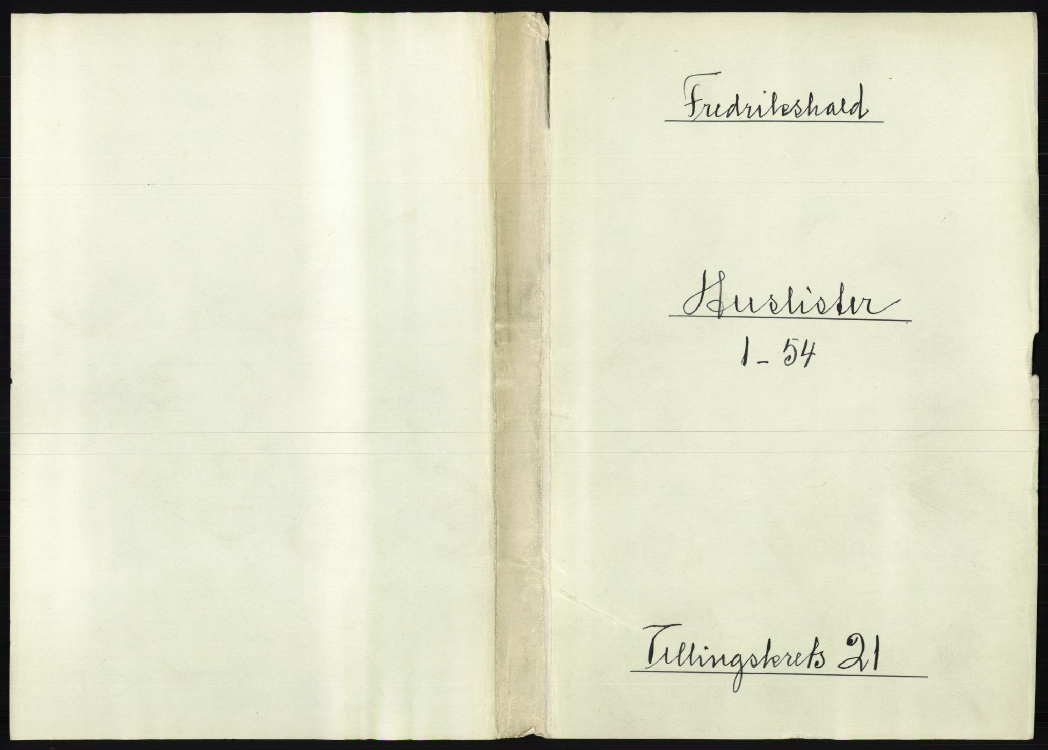 RA, 1891 census for 0101 Fredrikshald, 1891, p. 1852