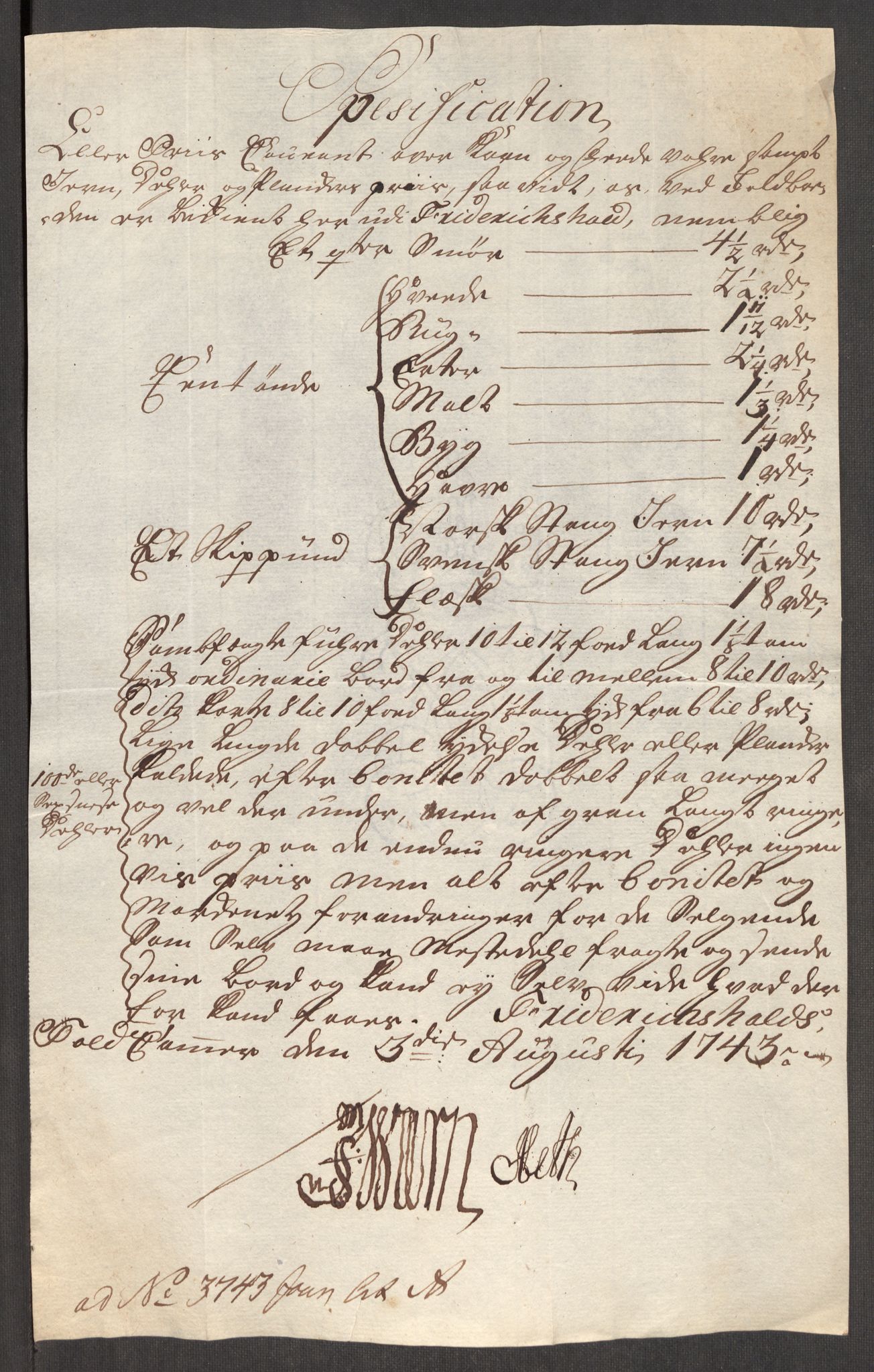 Rentekammeret inntil 1814, Realistisk ordnet avdeling, AV/RA-EA-4070/Oe/L0002: [Ø1]: Priskuranter, 1740-1744, p. 612