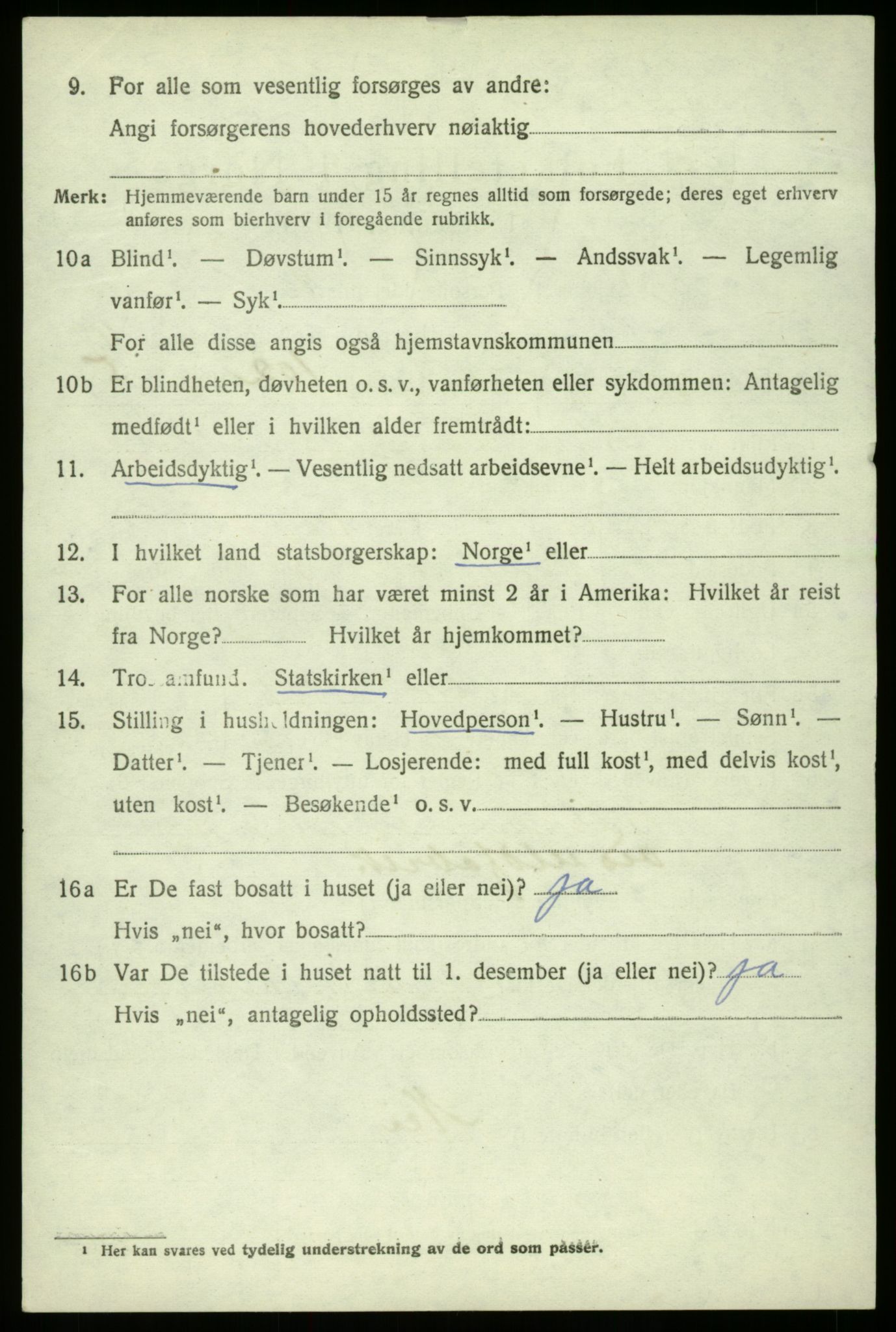 SAB, 1920 census for Haus, 1920, p. 11833