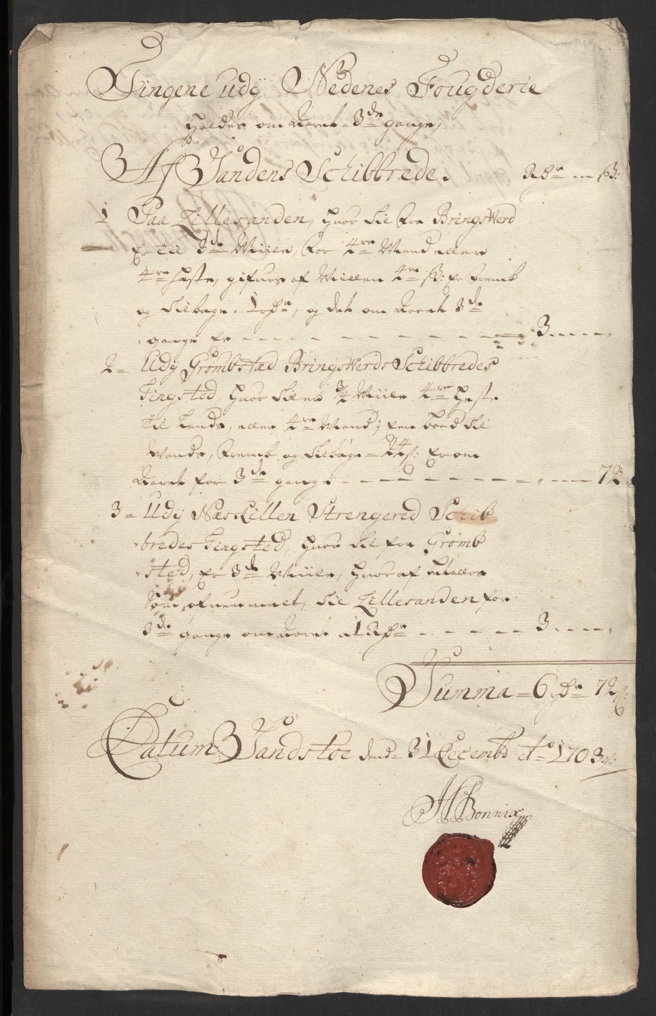 Rentekammeret inntil 1814, Reviderte regnskaper, Fogderegnskap, RA/EA-4092/R39/L2316: Fogderegnskap Nedenes, 1702-1703, p. 307