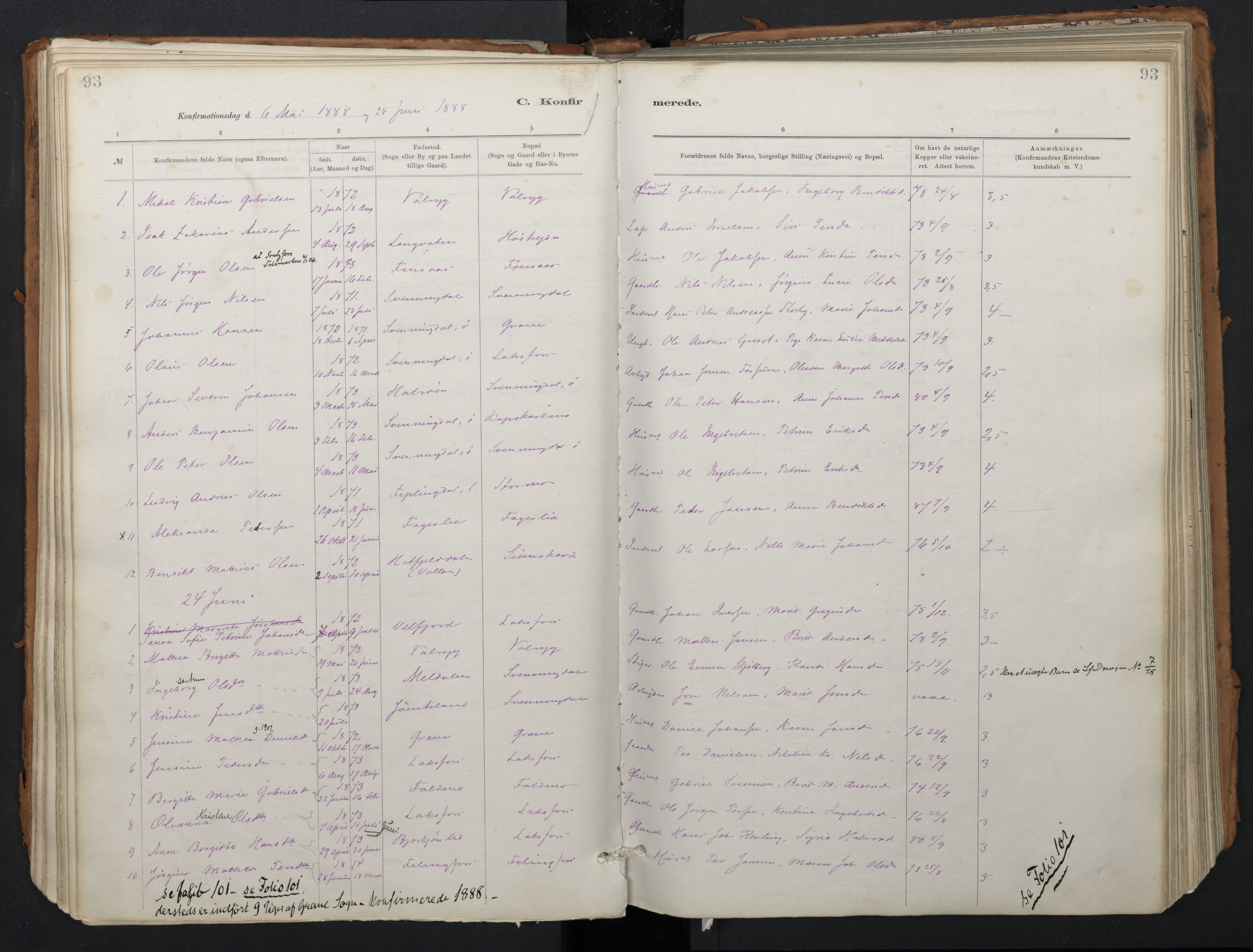 Ministerialprotokoller, klokkerbøker og fødselsregistre - Nordland, SAT/A-1459/824/L0338: Parish register (official) no. 824A01, 1880-1915, p. 93