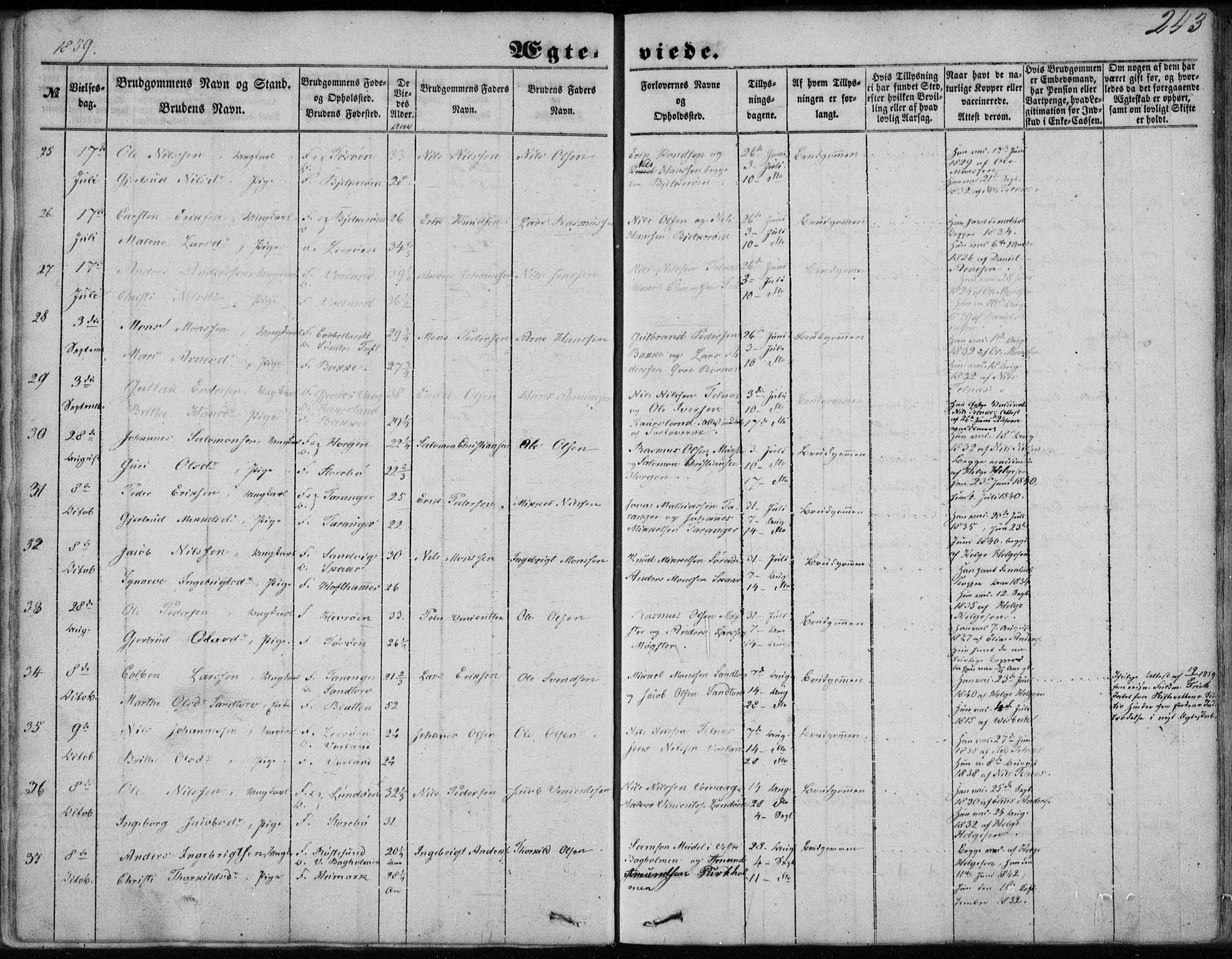 Sund sokneprestembete, AV/SAB-A-99930: Parish register (official) no. A 14, 1850-1866, p. 243