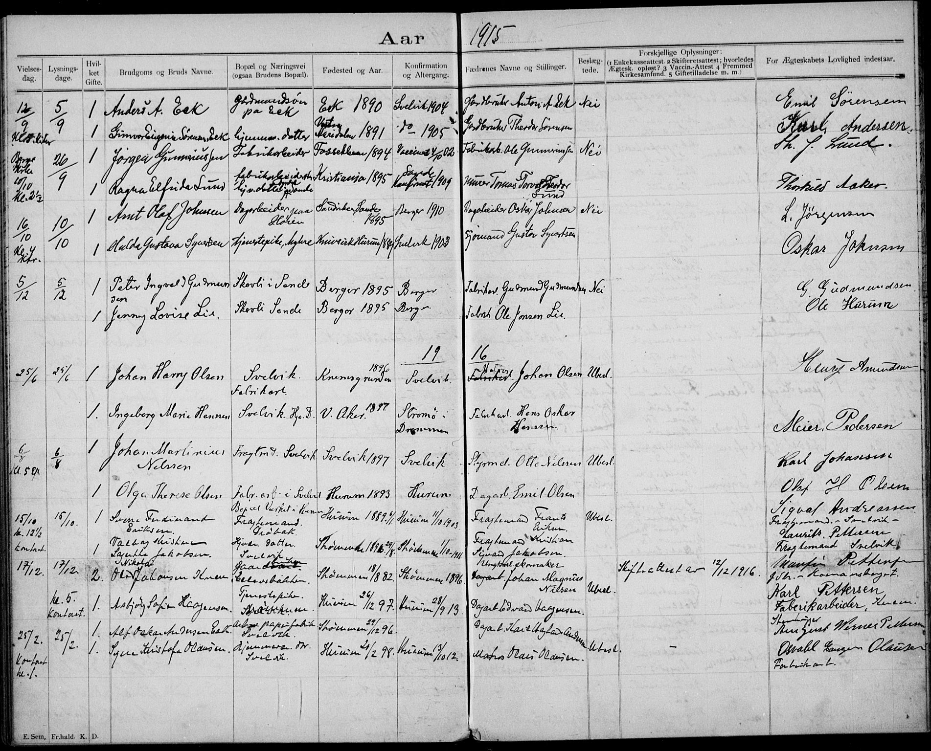 Strømm kirkebøker, AV/SAKO-A-322/H/Ha/L0002: Banns register no. 2, 1897-1919