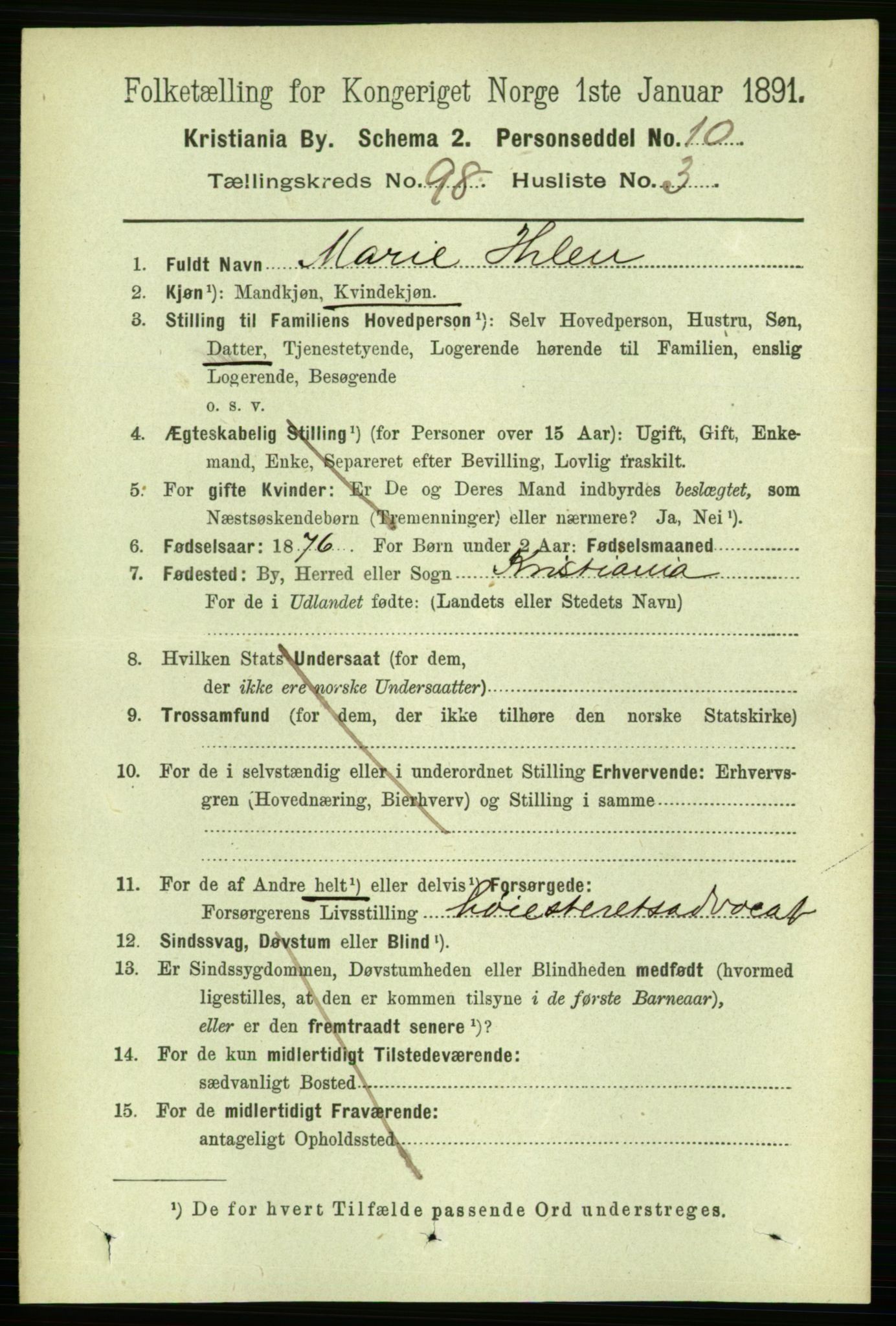 RA, 1891 census for 0301 Kristiania, 1891, p. 47779