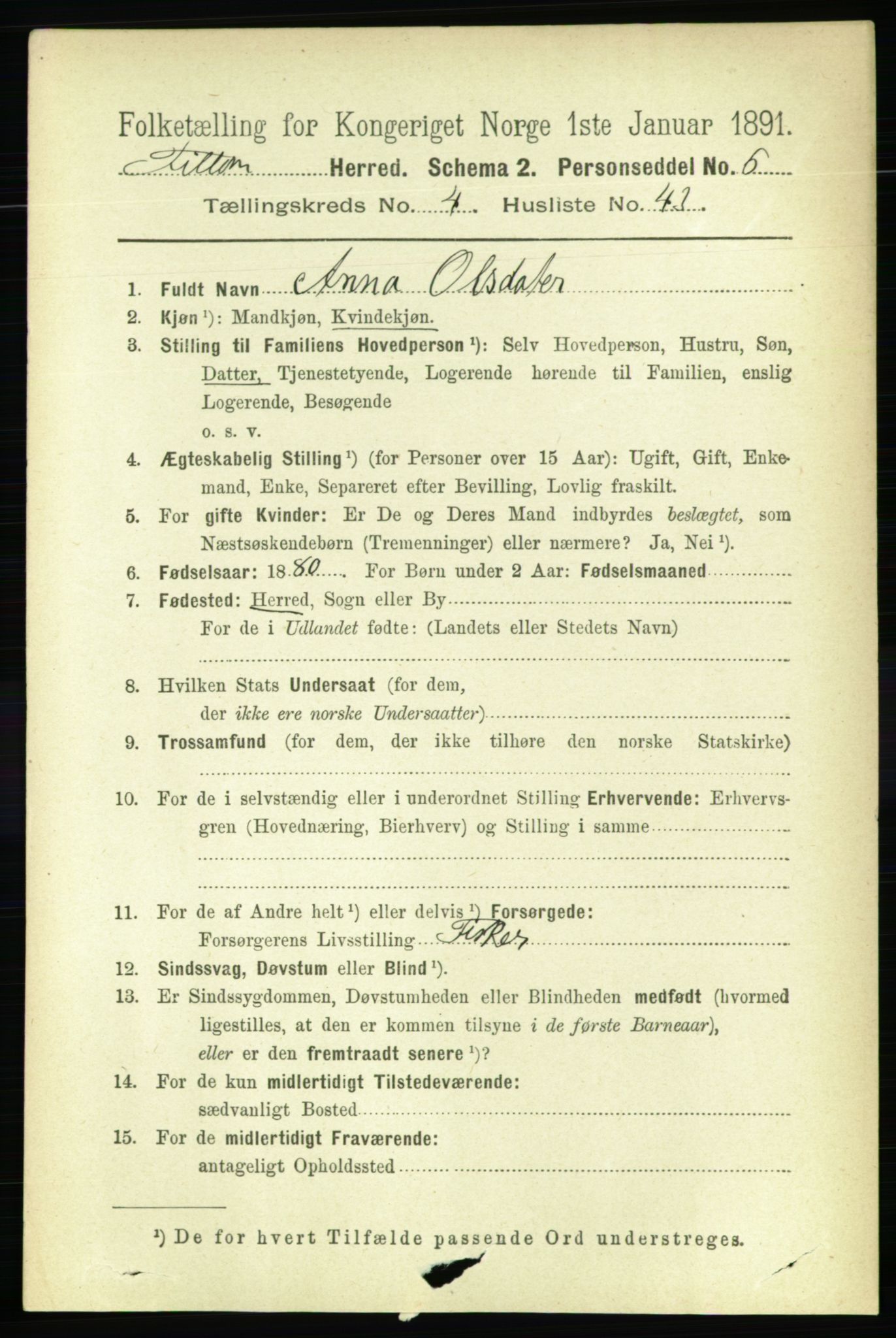 RA, 1891 census for 1616 Fillan, 1891, p. 952