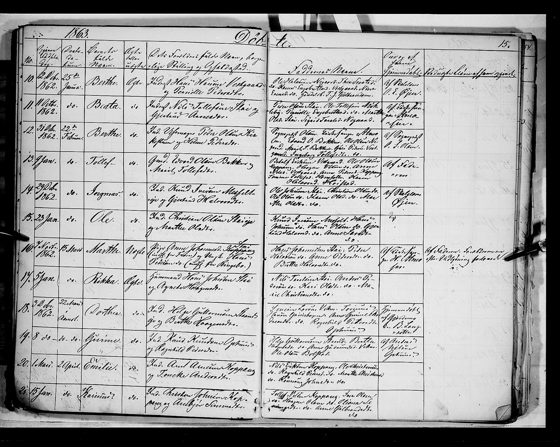 Åmot prestekontor, Hedmark, AV/SAH-PREST-056/H/Ha/Haa/L0007: Parish register (official) no. 7, 1860-1870, p. 15