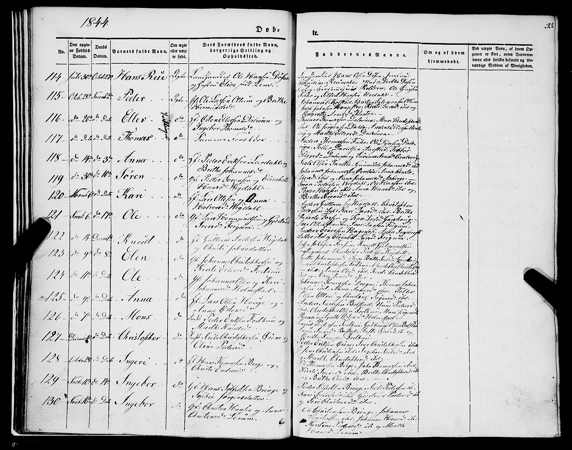 Luster sokneprestembete, AV/SAB-A-81101/H/Haa/Haaa/L0006: Parish register (official) no. A 6, 1840-1848, p. 33