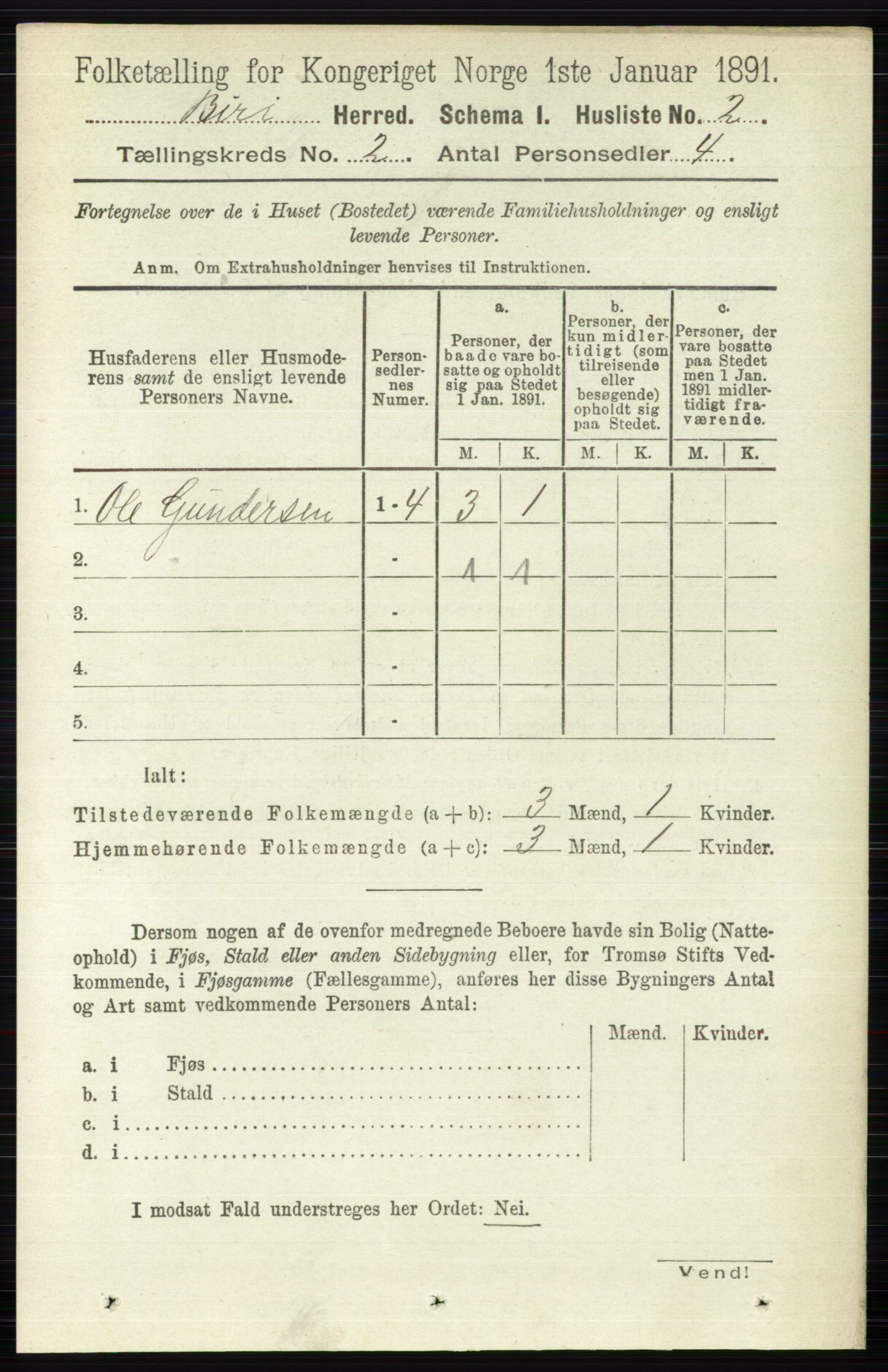 RA, 1891 census for 0525 Biri, 1891, p. 459