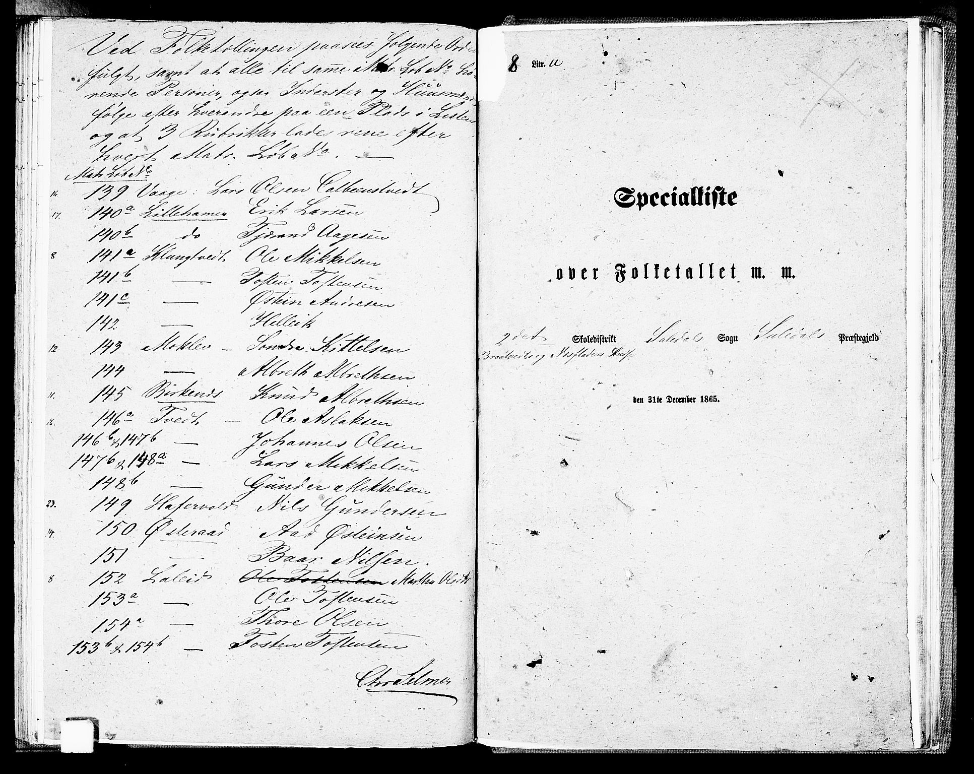 RA, 1865 census for Suldal, 1865, p. 98