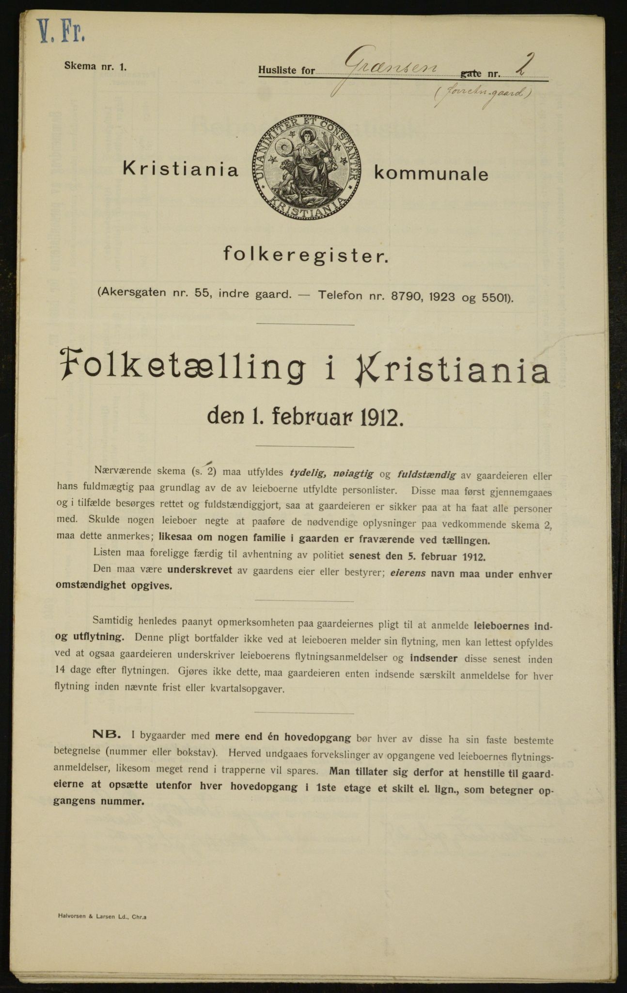 OBA, Municipal Census 1912 for Kristiania, 1912, p. 29524