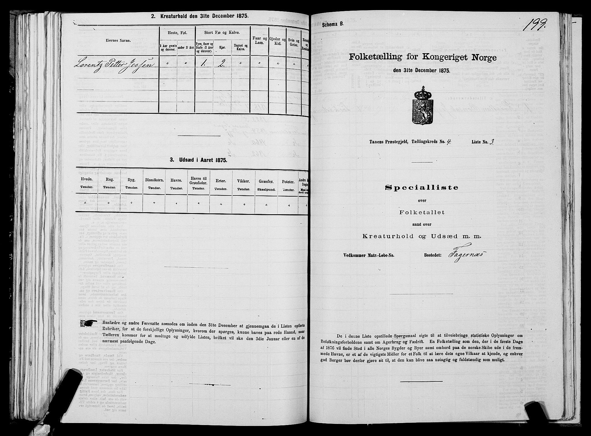SATØ, 1875 census for 2025P Tana, 1875, p. 1199