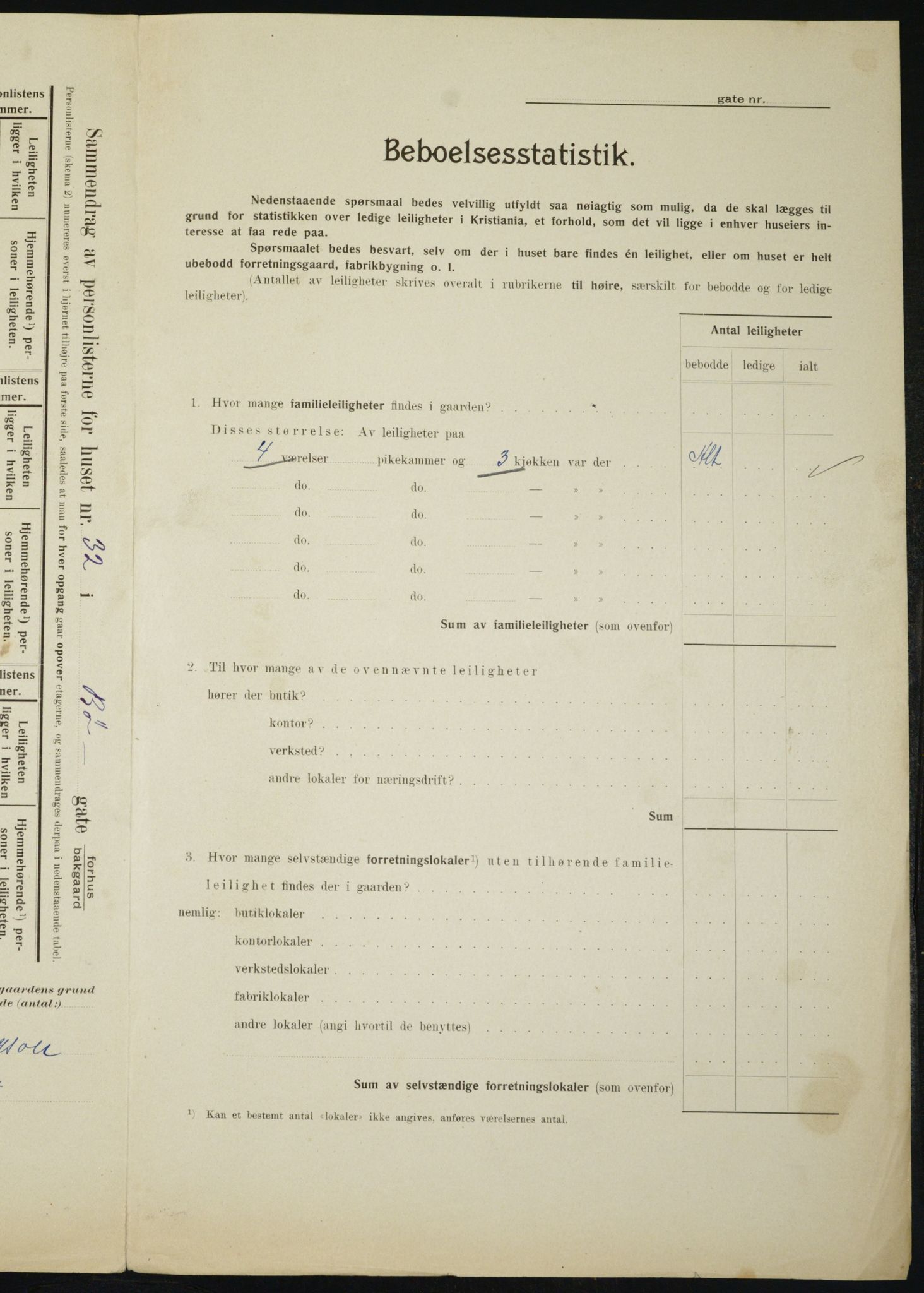 OBA, Municipal Census 1910 for Kristiania, 1910, p. 10865